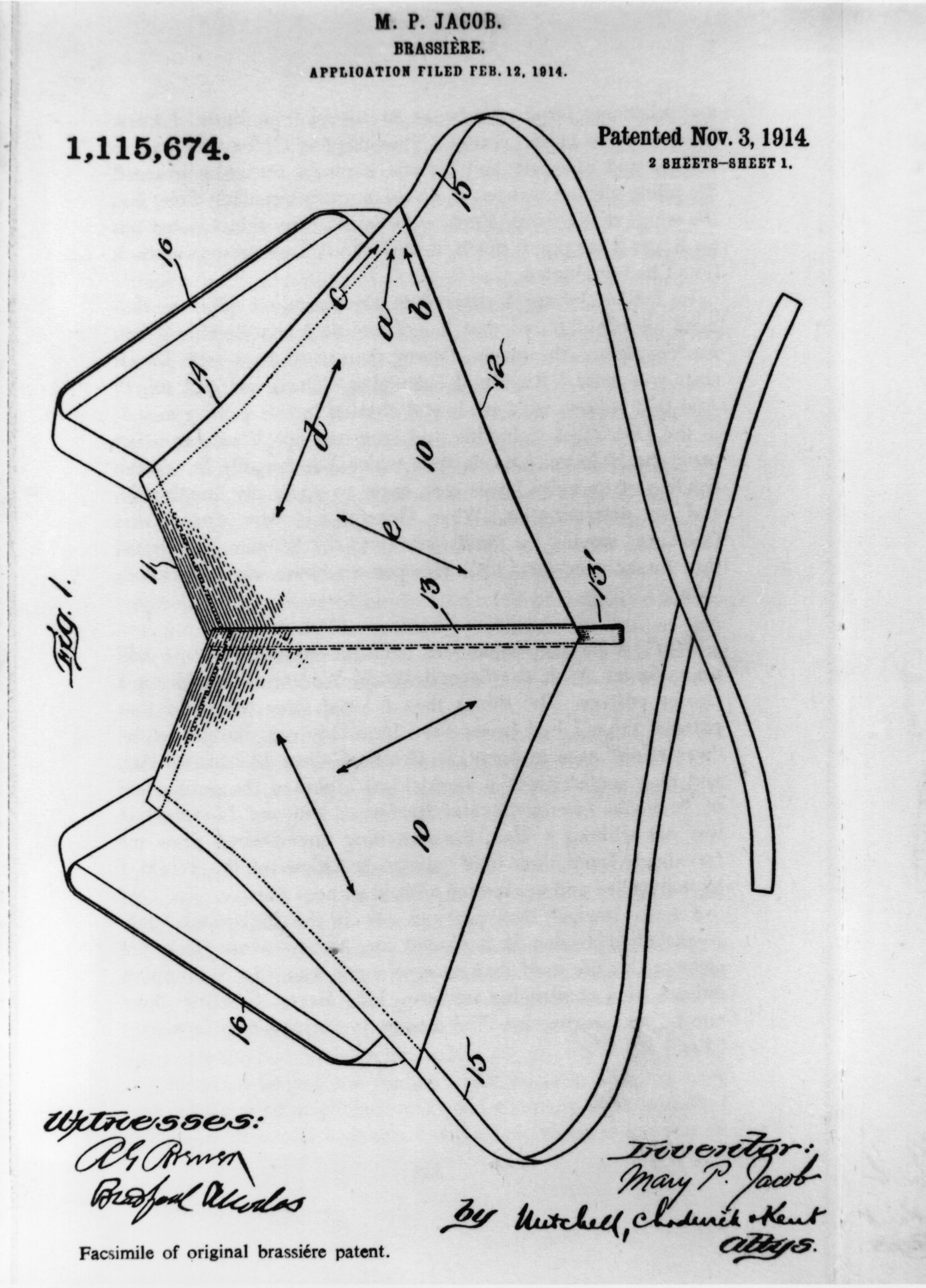 Brassiere Patent