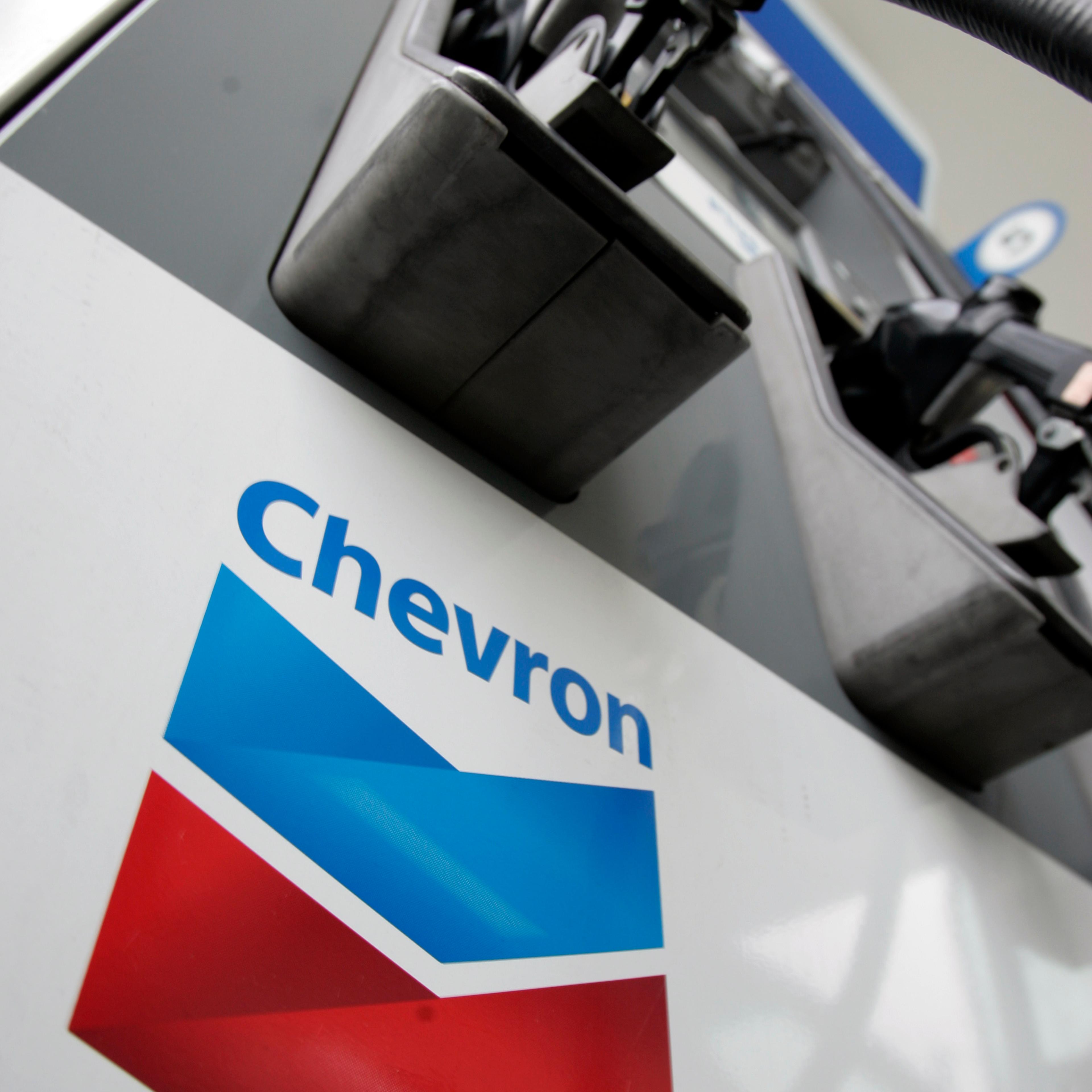 A Chevron gas station pump in Vallejo, Calif.