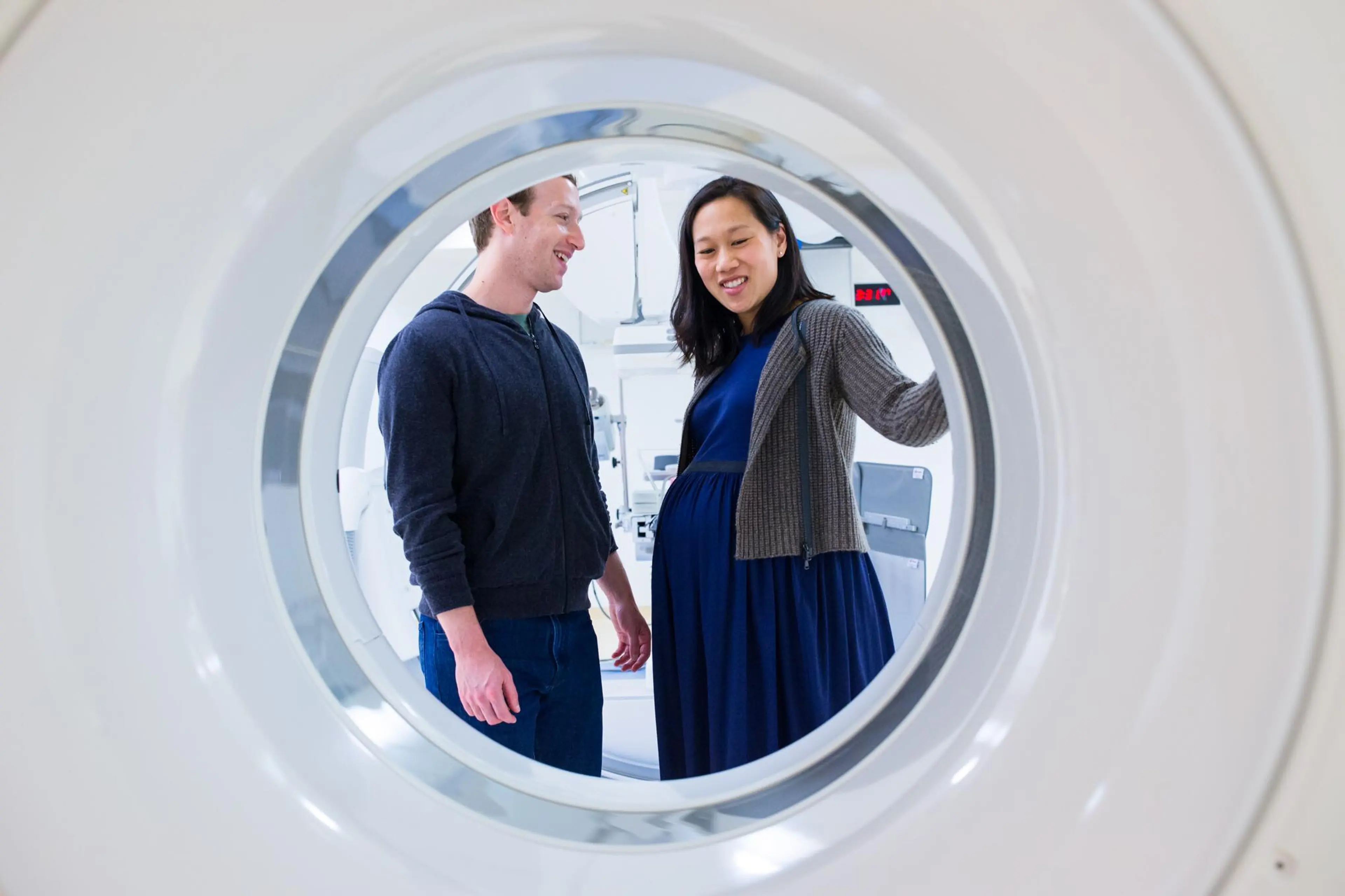November 7, 2015 With Priscilla Chan at Zuckerberg San Francisco General.