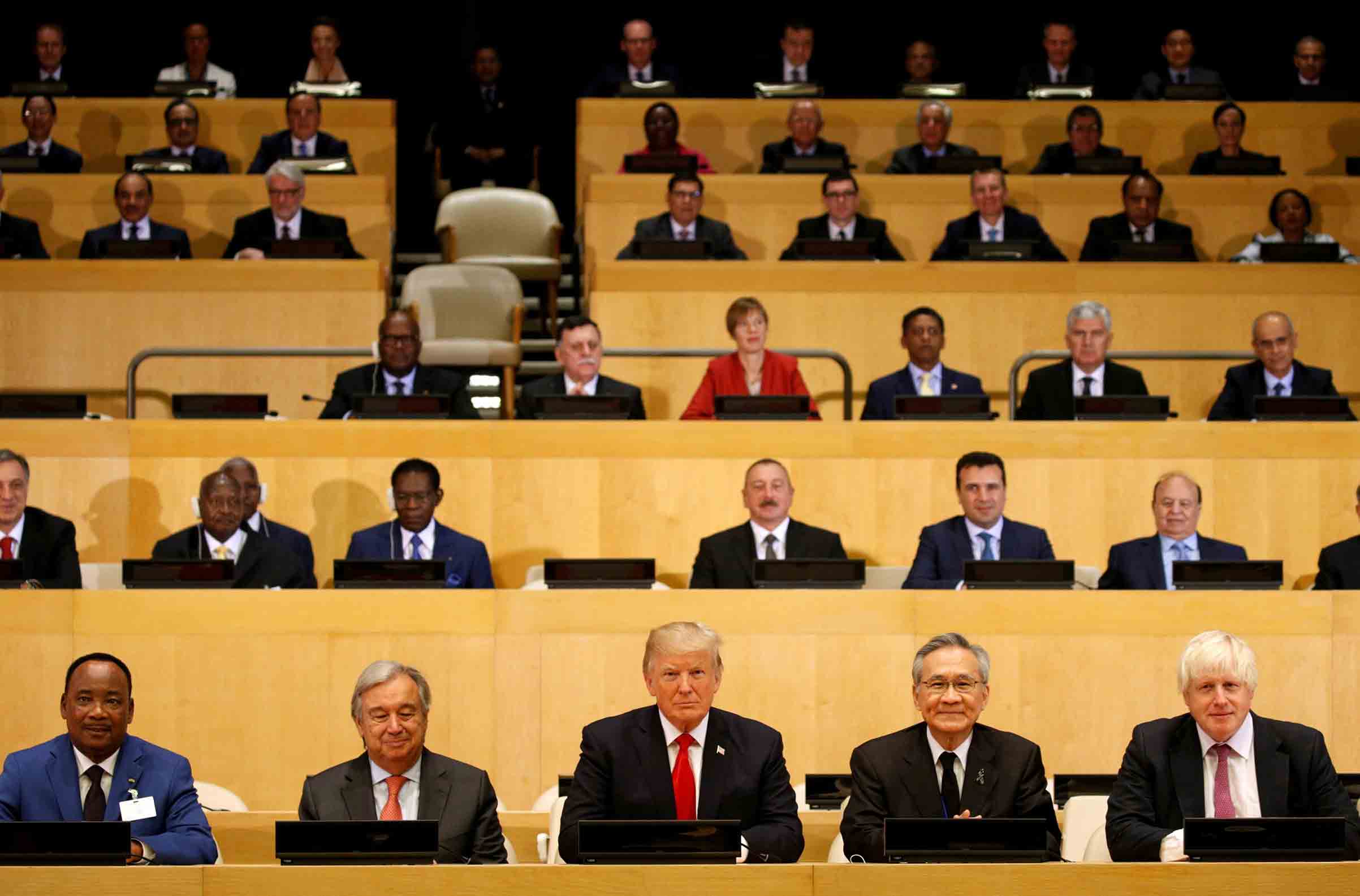 At the global body, founded on altruism by President Franklin D. Roosevelt, Trump staked a narrower claim.