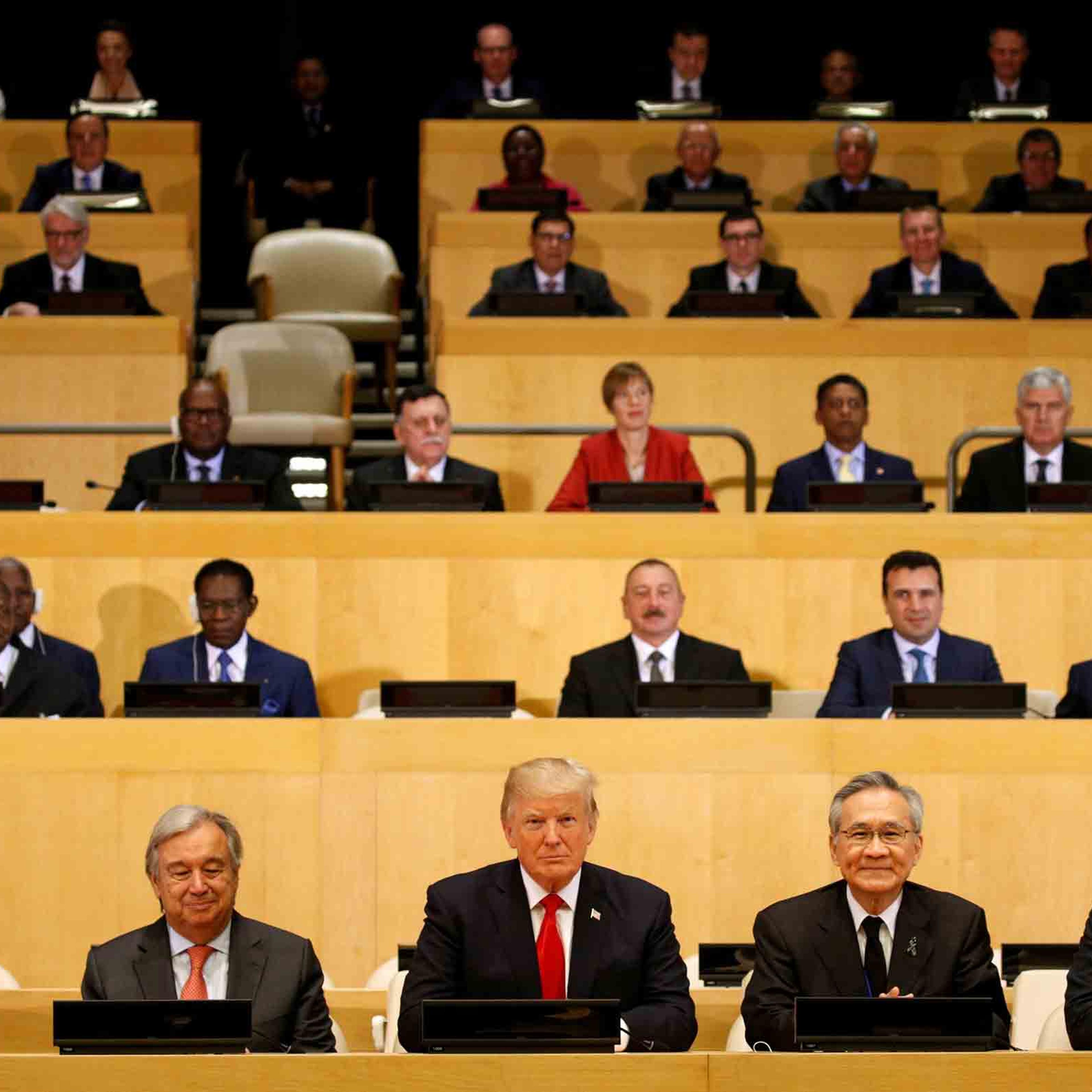 At the global body, founded on altruism by President Franklin D. Roosevelt, Trump staked a narrower claim.