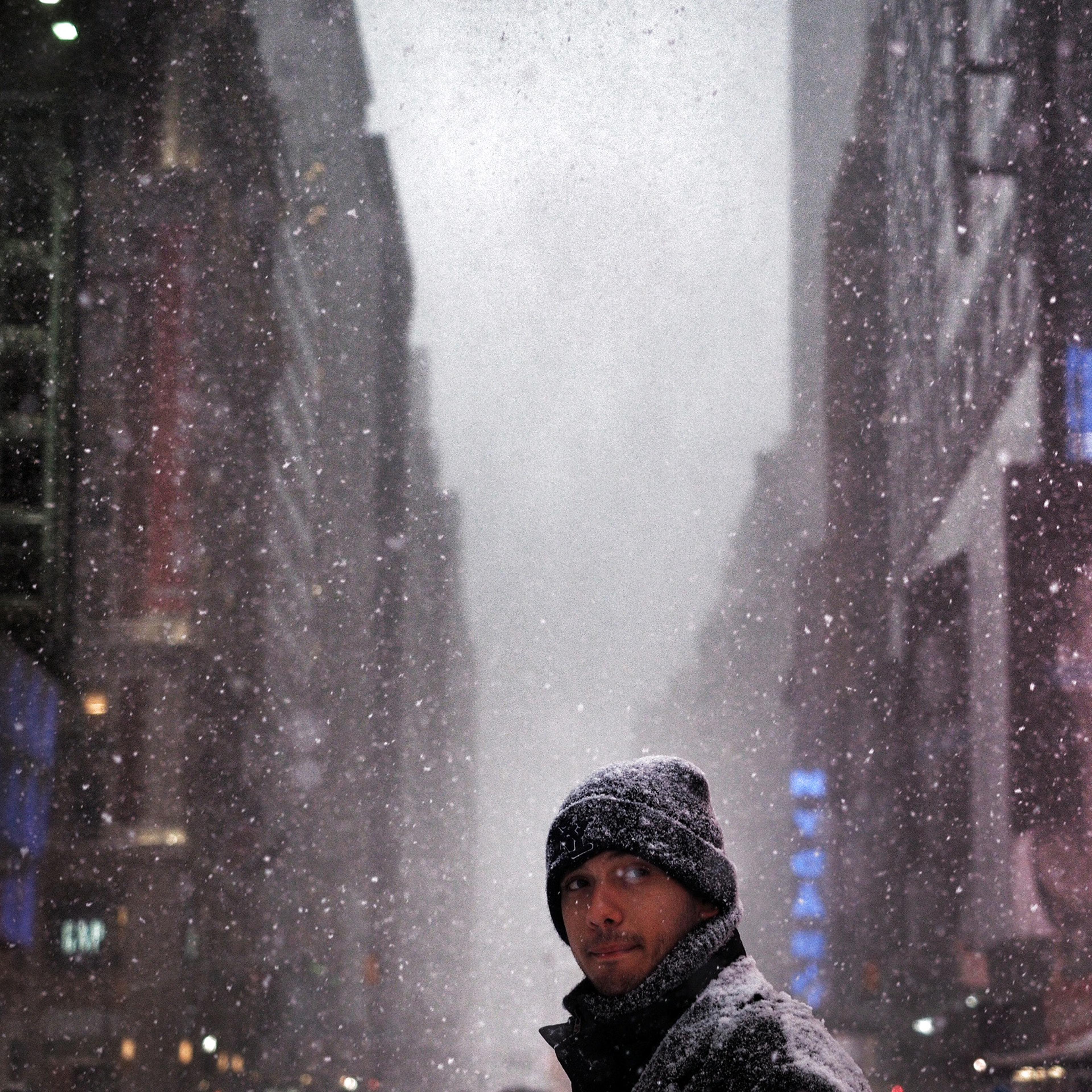 Times Square Snow Storm New York City