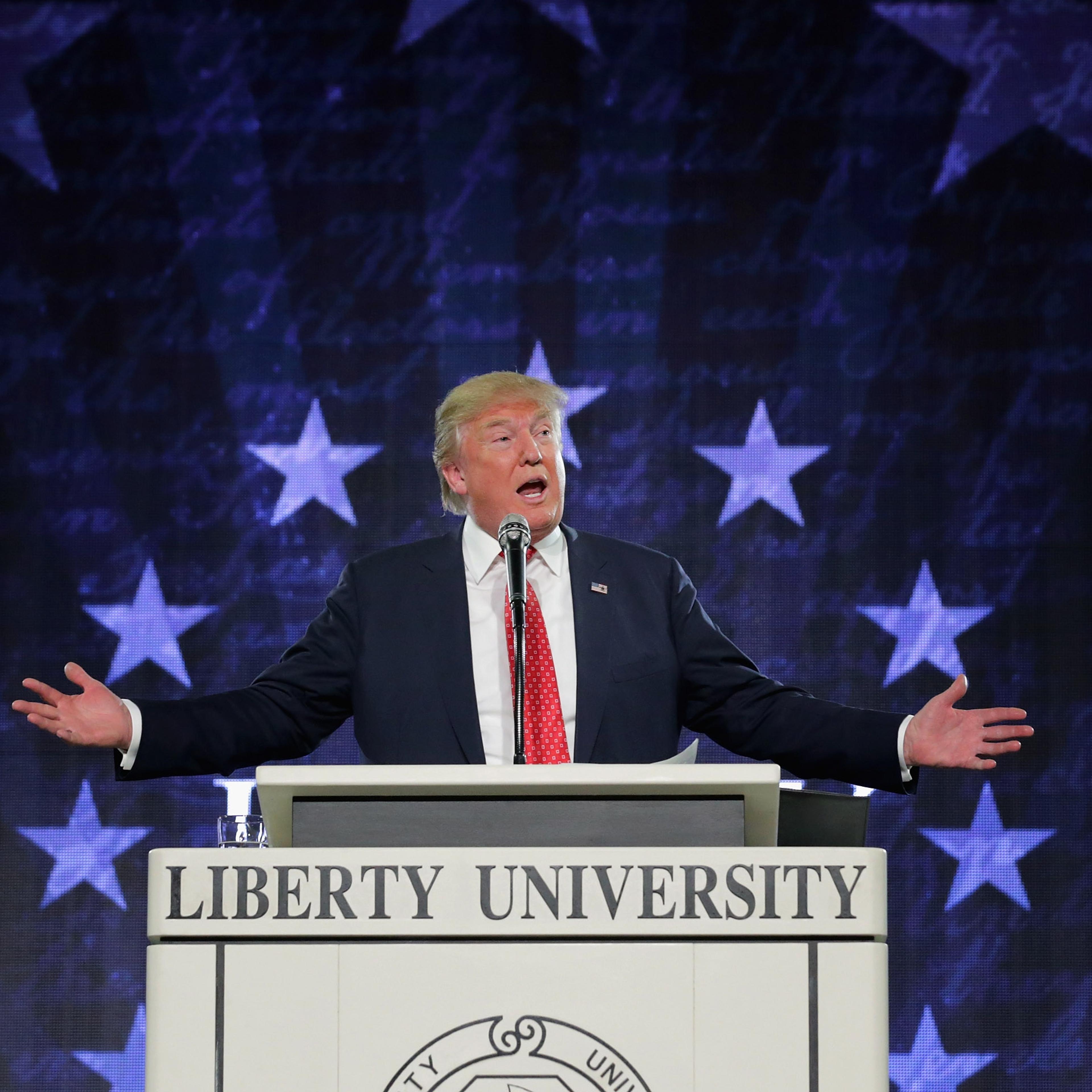 Donald Trump Delivers Convocation At Liberty University