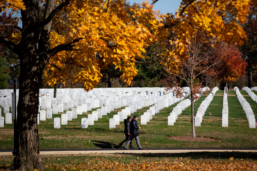 Presidential Armed Forces Full Honor Wreath-Laying Ceremony Marks Veterans Day At Arlington National Cemetery