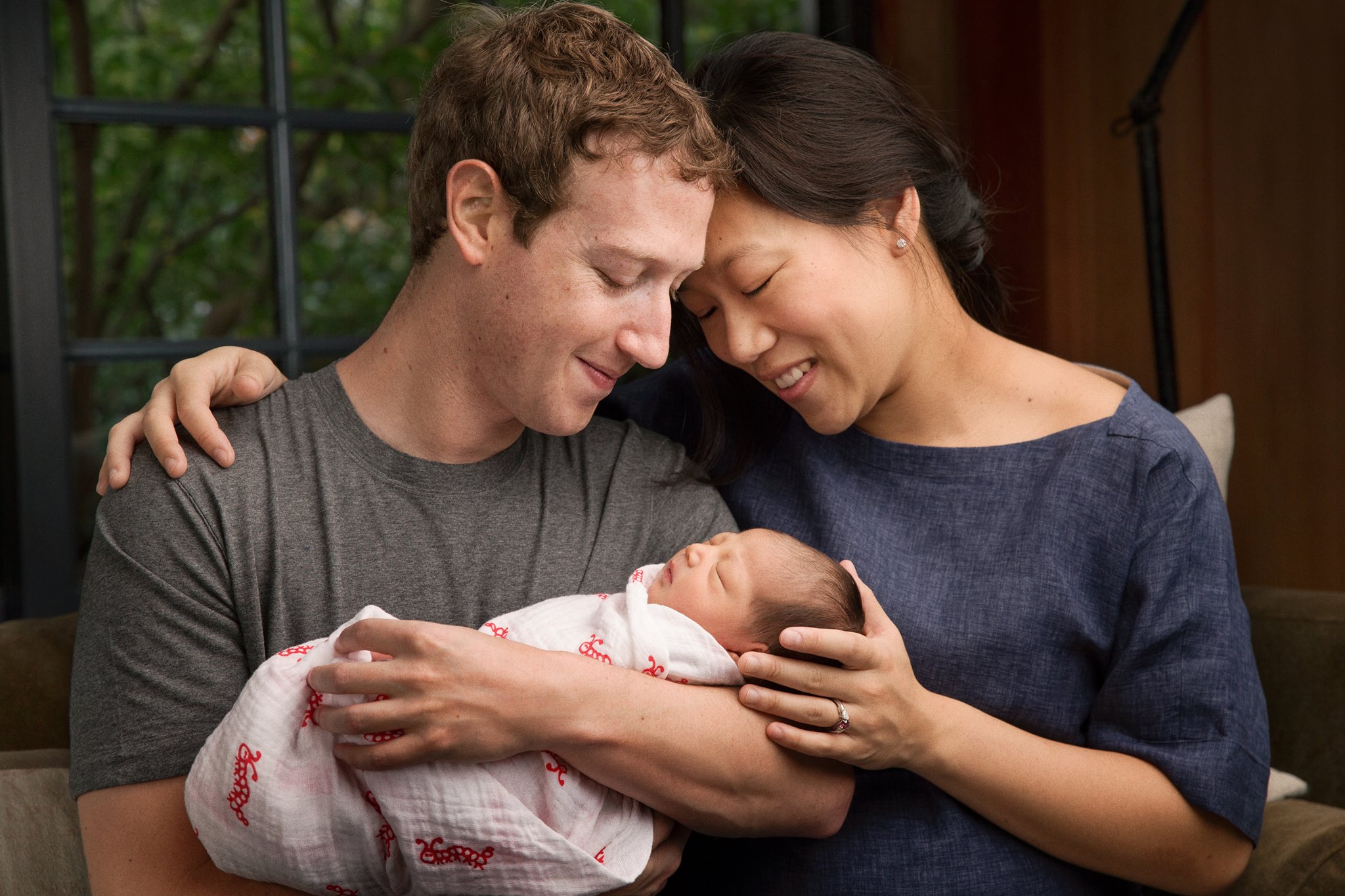 November 30, 2015 With Max and Priscilla Chan.