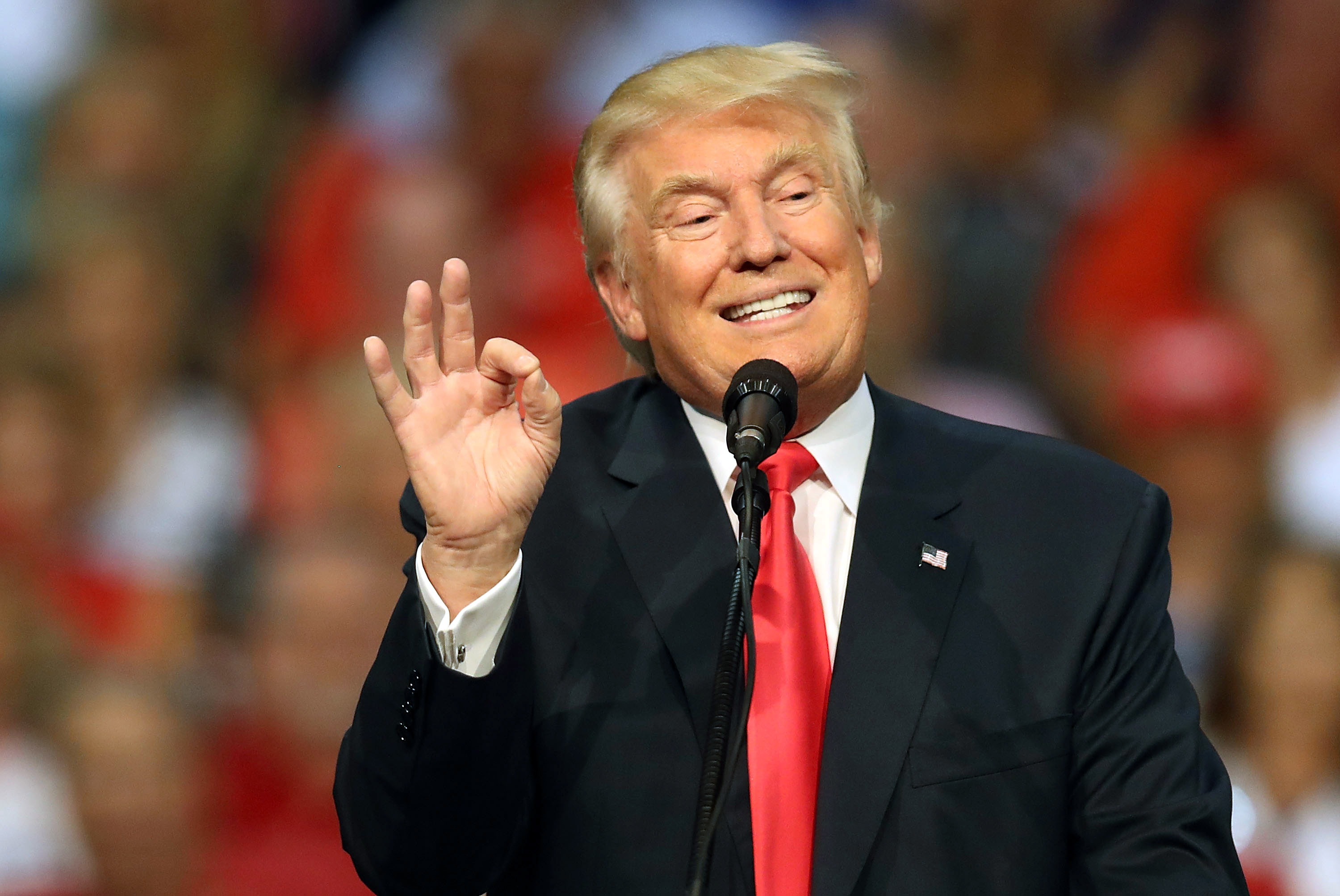 Republican Presidential Candidate Donald Trump Holds Rally In Daytona Beach, Florida