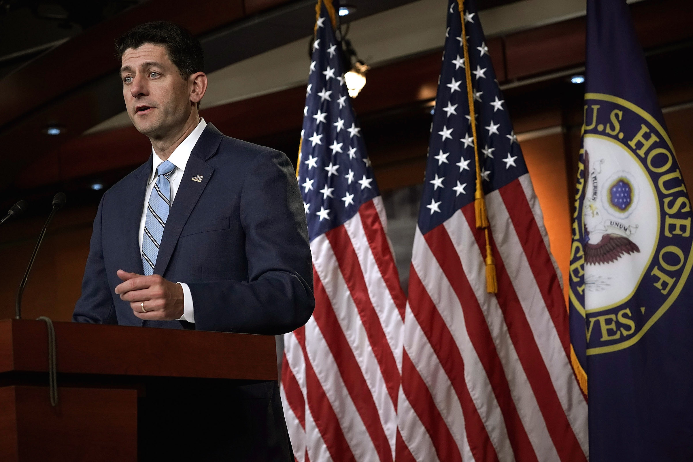 House Speaker Paul Ryan Holds Weekly News Conference