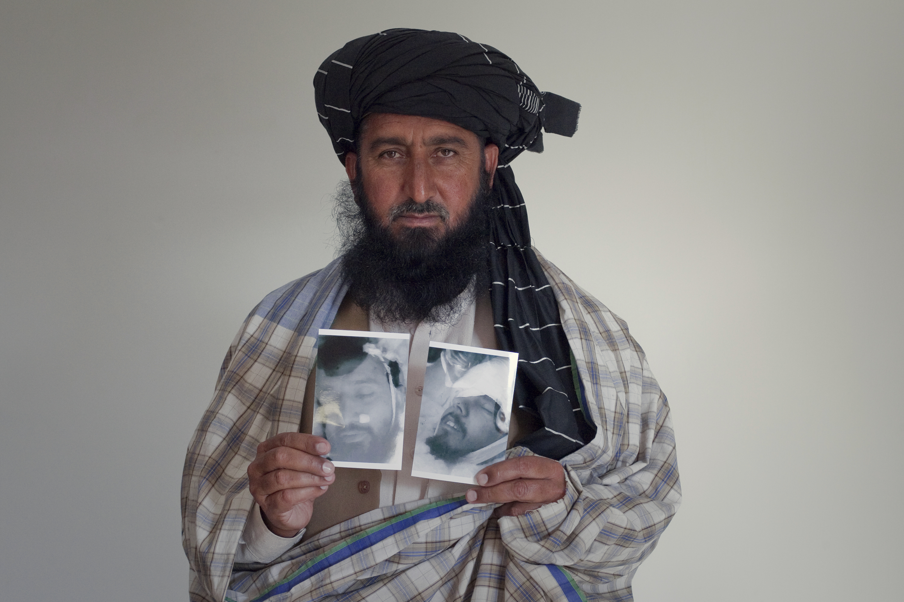 Kareem Khan, whose son Zahin Ullah Khan and brother Asif Iqbal were killed in an alleged CIA drone strike in Waziristan in 2009, posing in Islamabad in 2010.