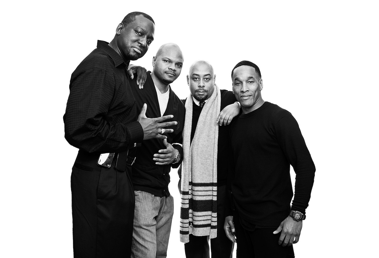 Four of the Central Park 5, Yusef Salaam, Kevin Richardson, Raymond Santana, Korey Wise during an interview with TIME in 2013.