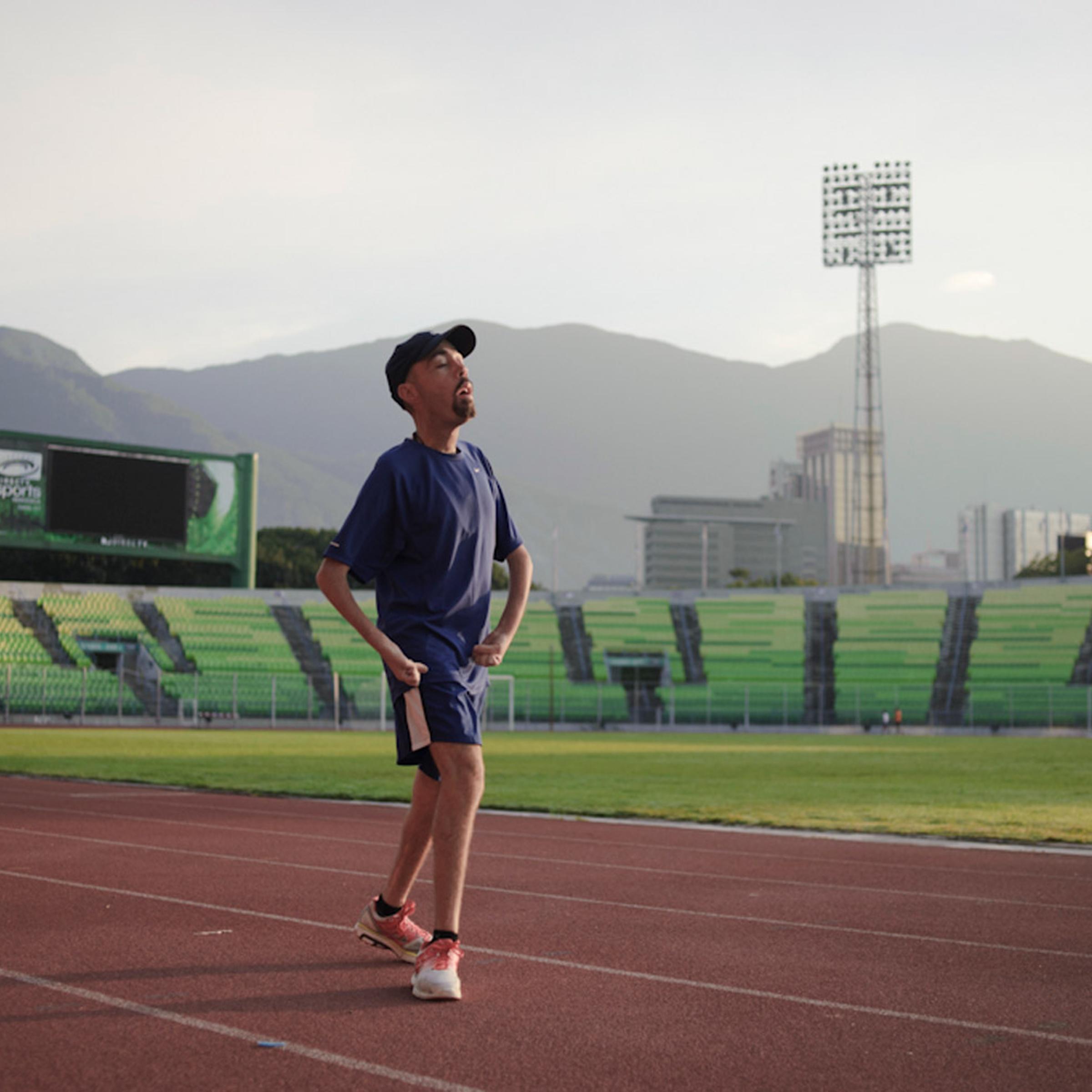 Melamed runs at the Central University of Venezuela in September 2011. He exercised six days a week in preparation for the New York City Marathon.