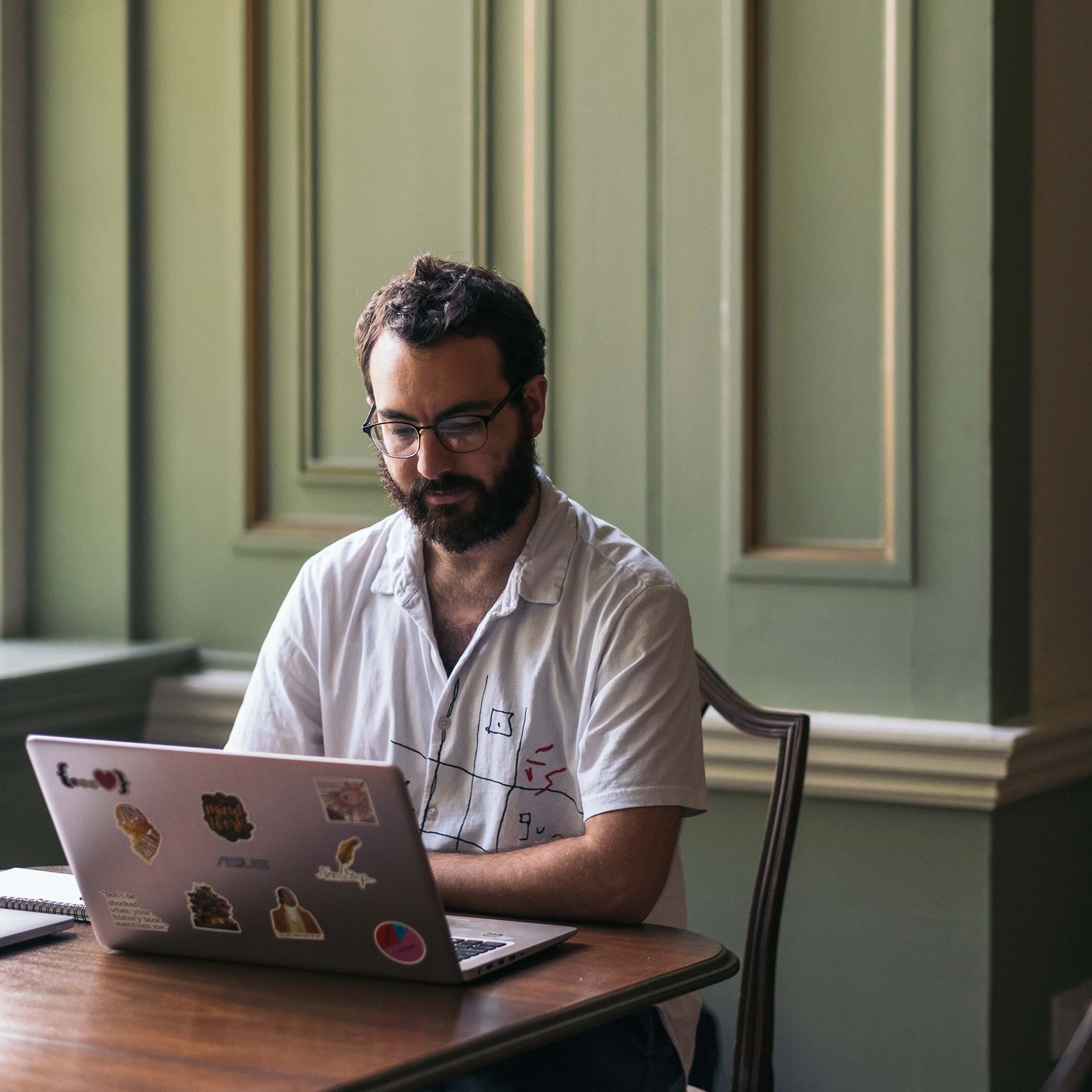 Jaime Sevilla at an Epoch AI retreat in Oxford, 2023. At retreats, employees brainstorm projects and do short research hackathons.