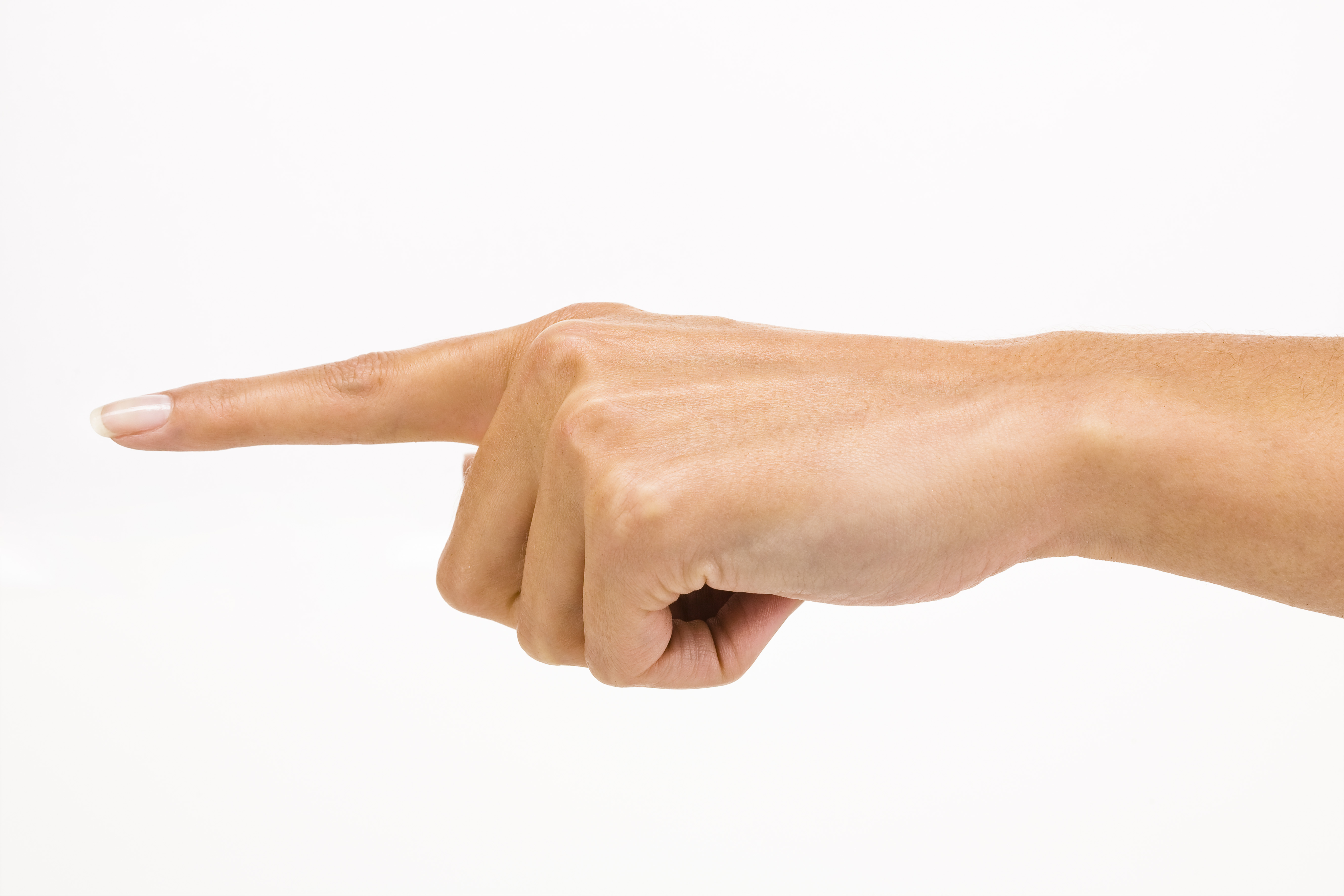 pointed finger