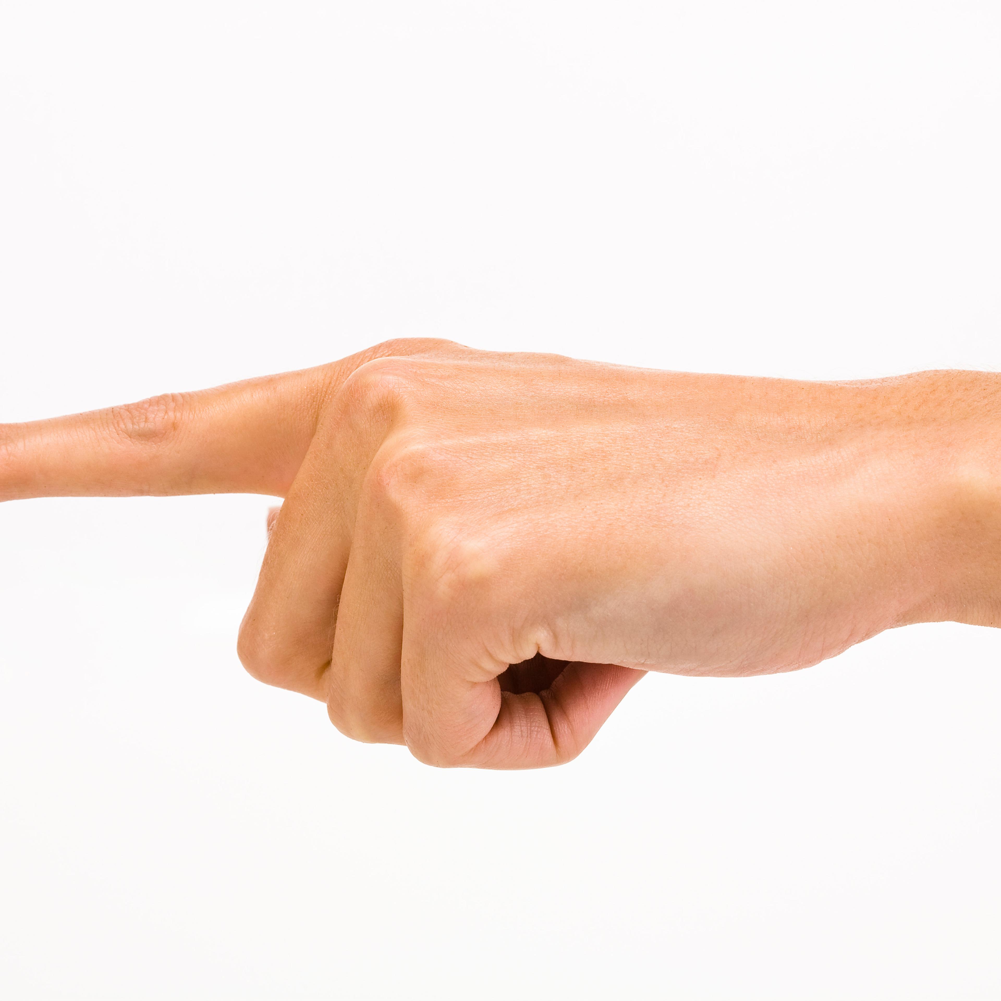 pointed finger
