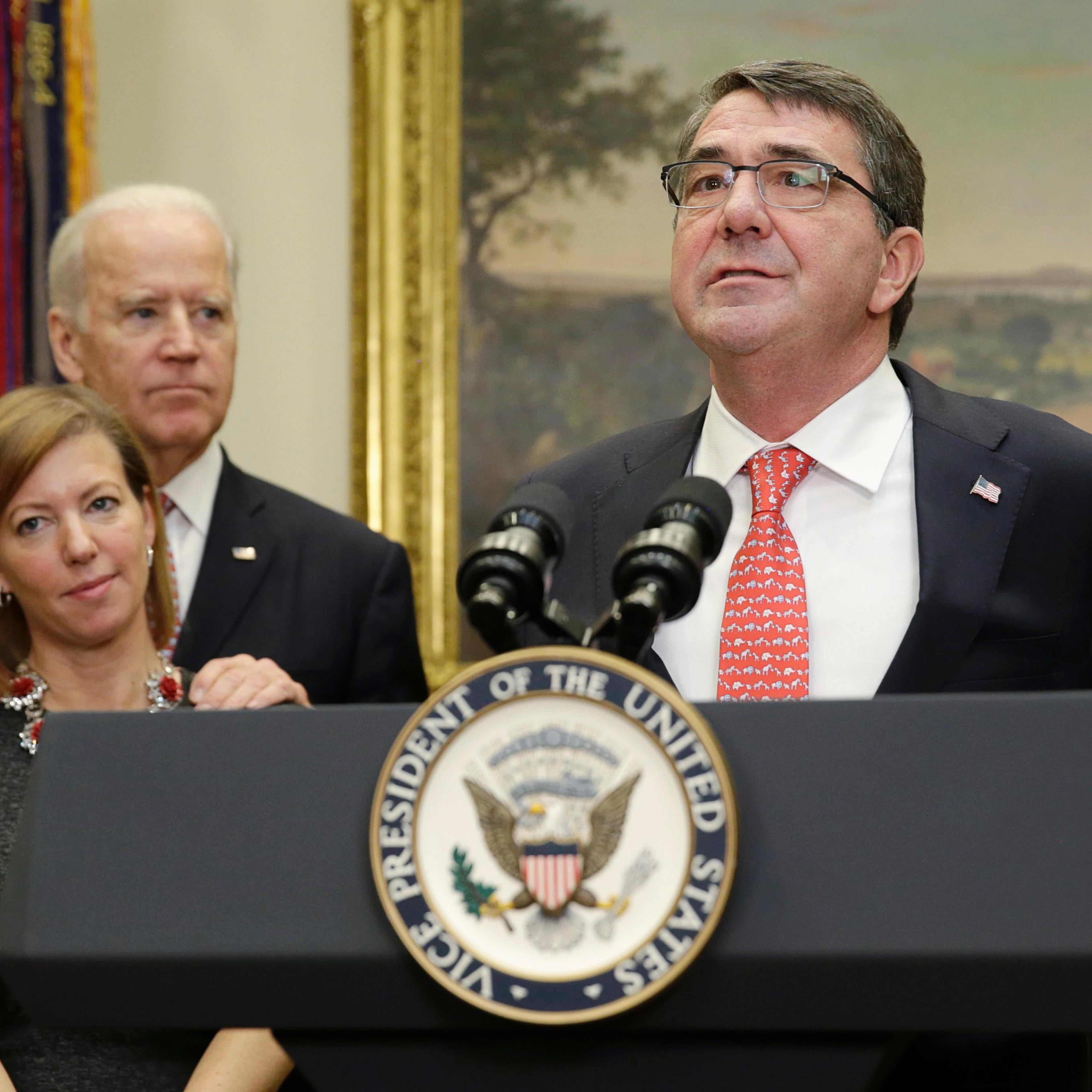 Carter delivers acceptance speech as new US Secretary of Defense in Washington