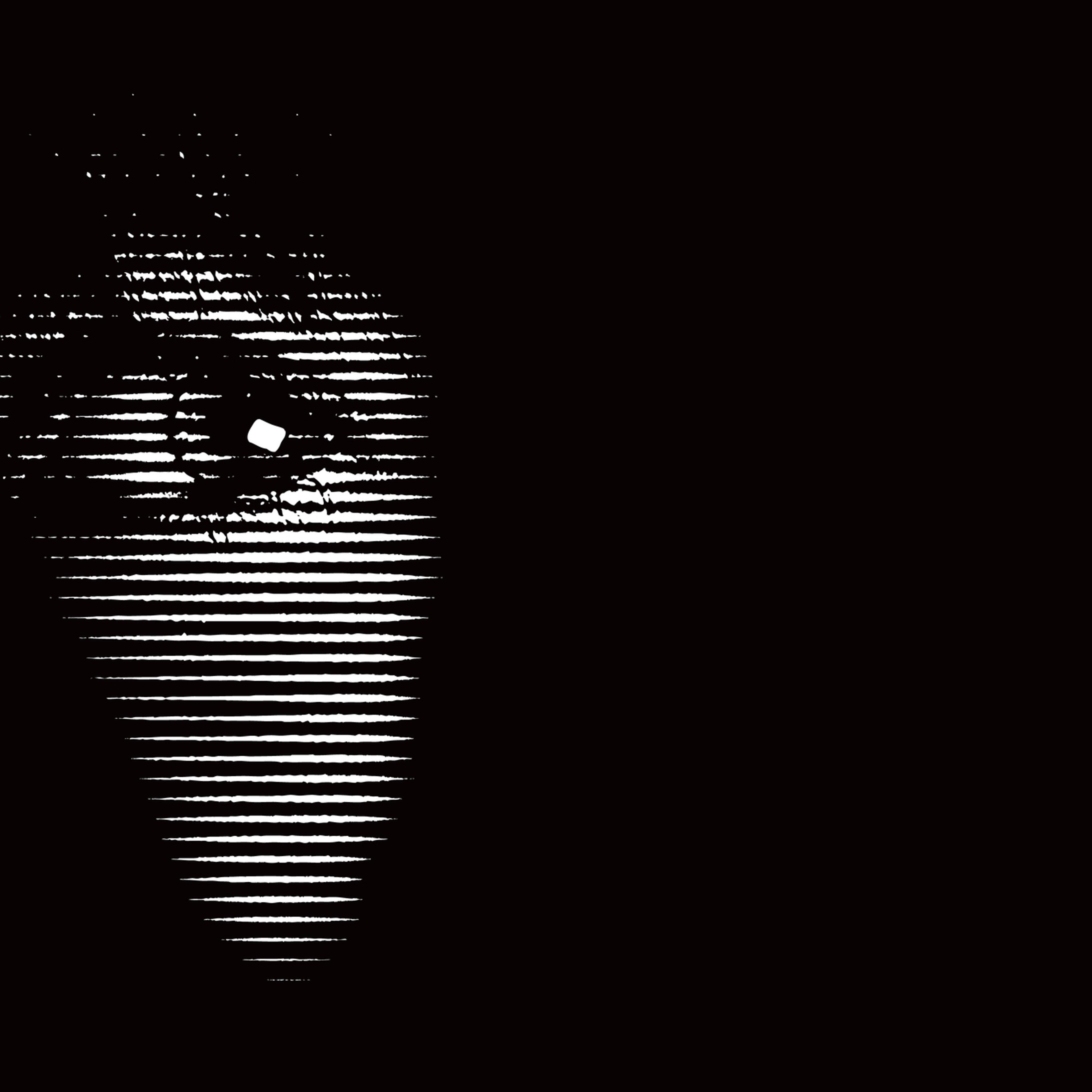Terrified eye peeking in the dark