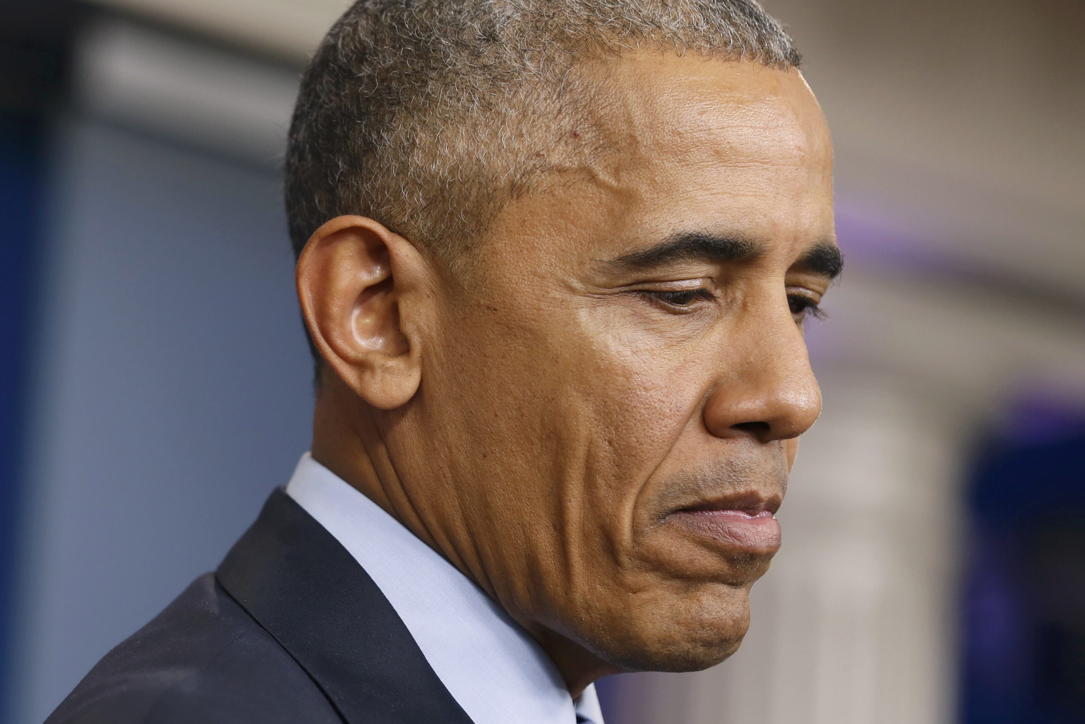 President Barack Obama in his last news conference of the year at the White House, Dec. 16, 2016.