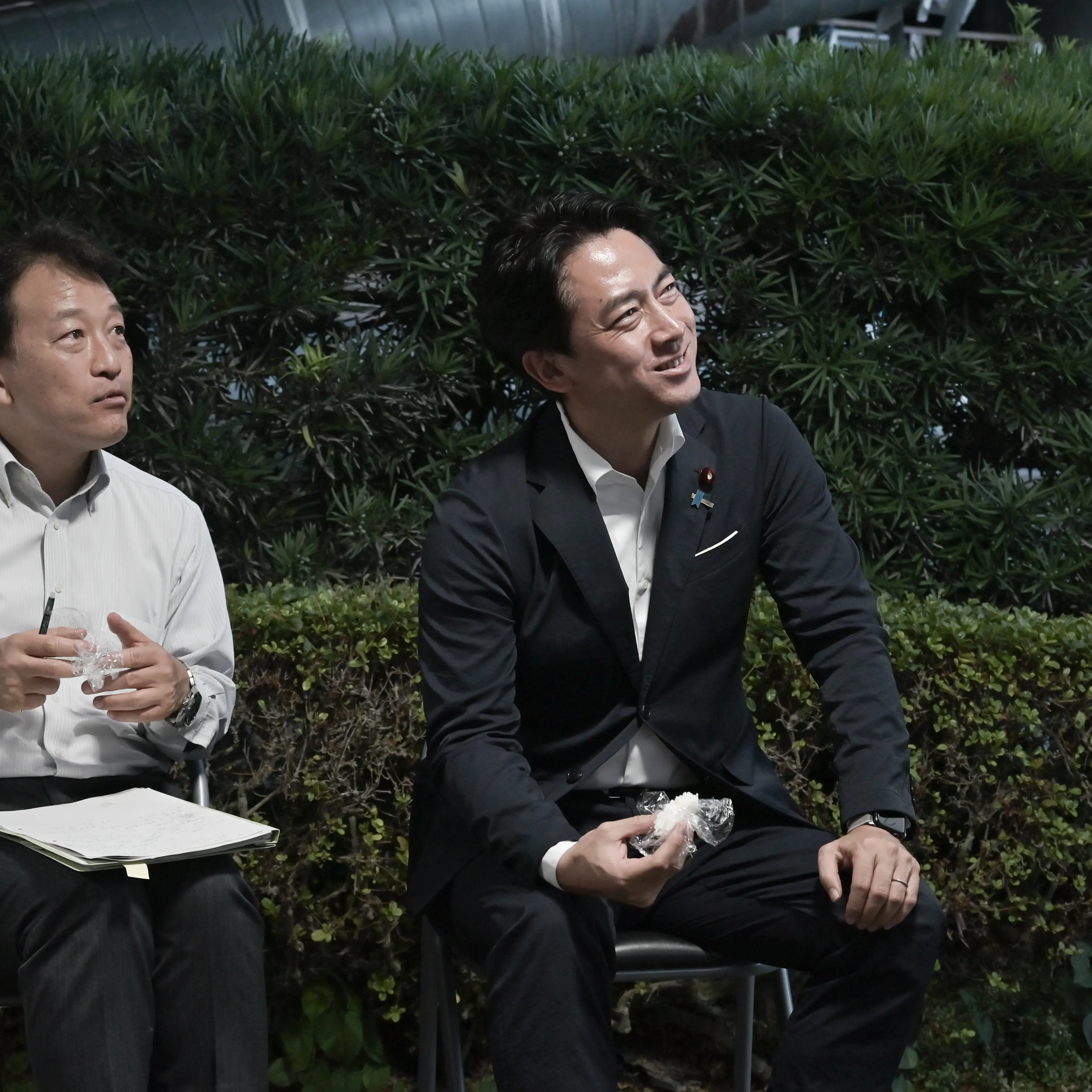 Japan's Agriculture Minister Shinjiro Koizumi Visits Farmers