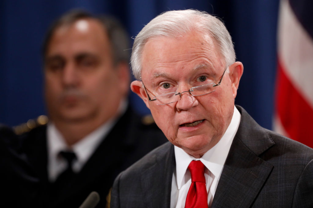 Justice Department Holds Briefing On Arrest Of A Suspect In Mail Bombing Case