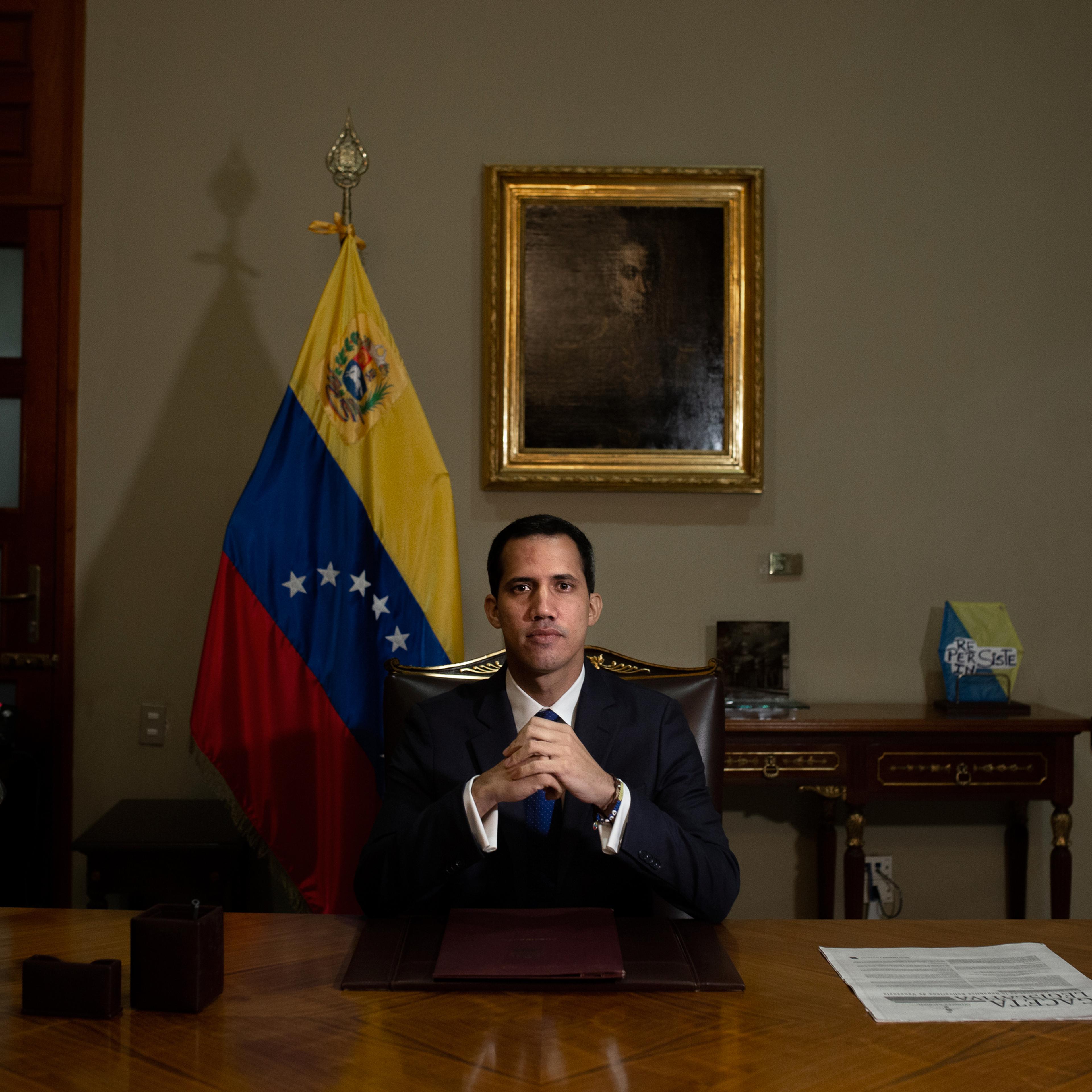 Juan Guaidó poses for a portrait in his office in Caracas, Venezuela, on Feb. 5, 2019.