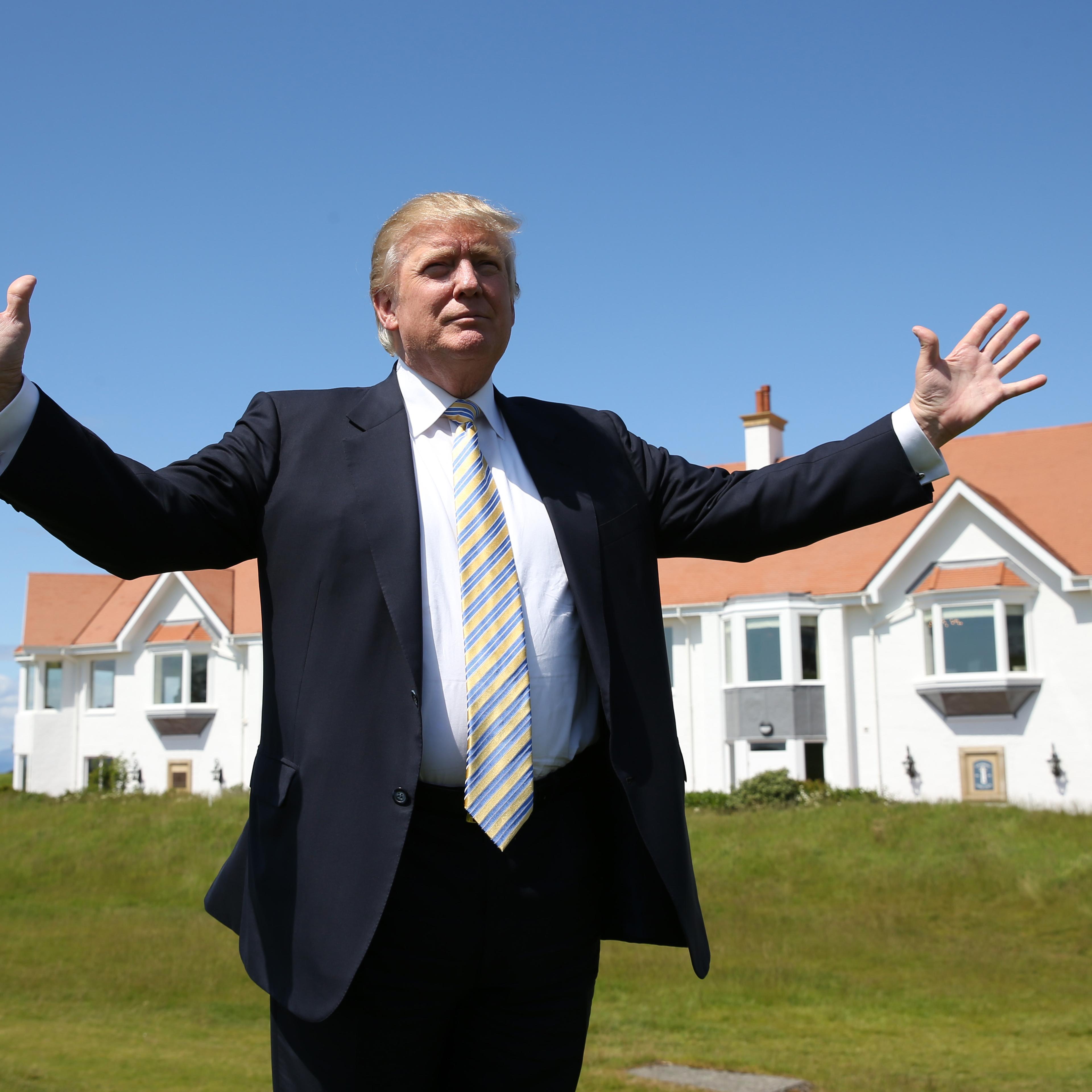 Donald Trump visits Turnberry Golf Club, after its $10 Million refurbishment, on June 8, 2015 in Turnberry, Scotland.