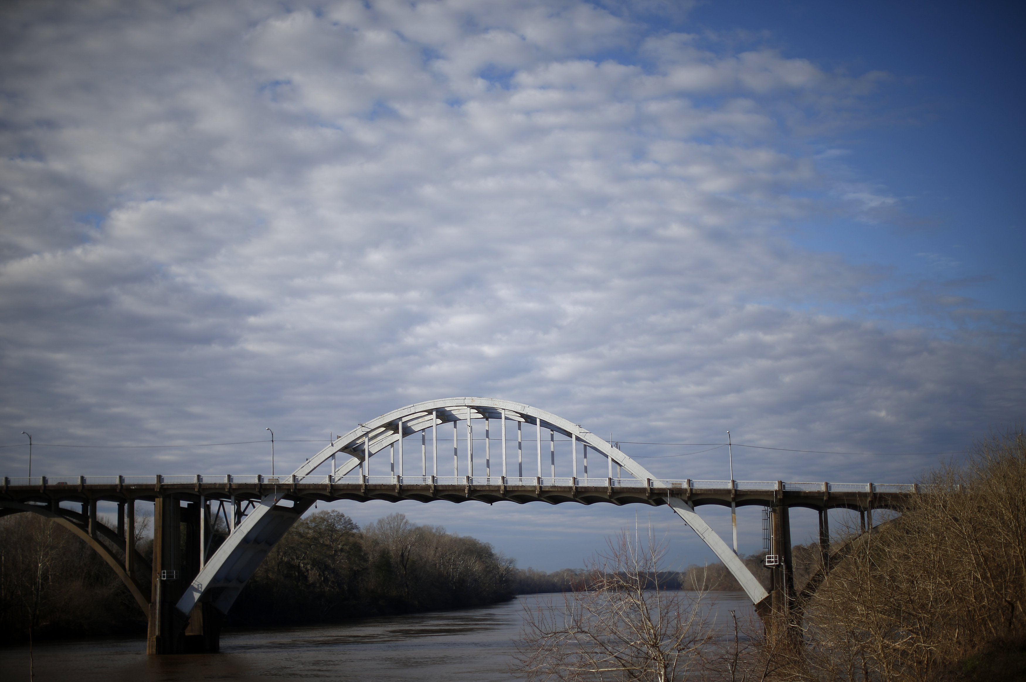 The Edmund Pettus Bridge is seen in Selma, Alabama on Jan. 9, 2015.