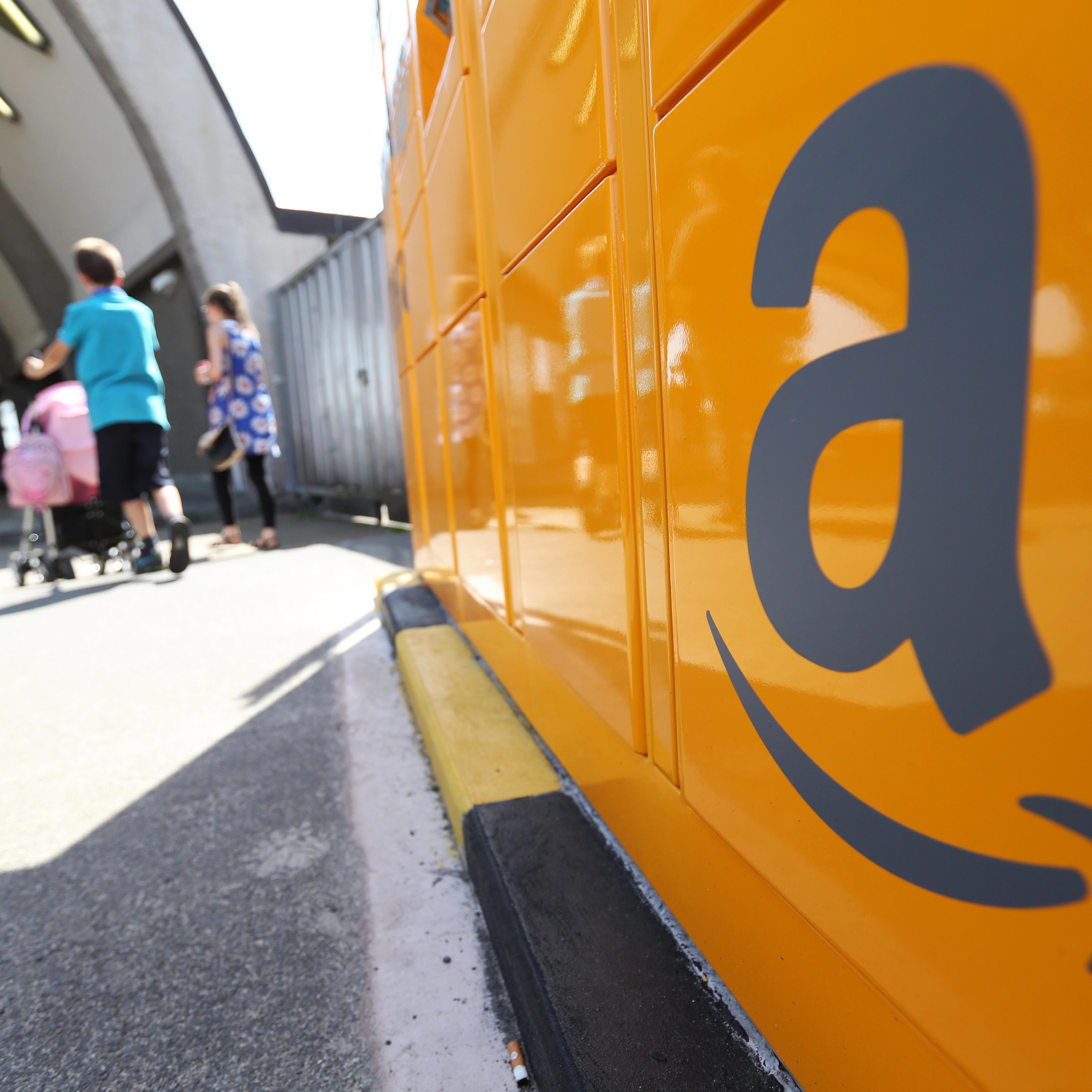Customers Collect Online Orders From An Amazon.com Inc. Locker