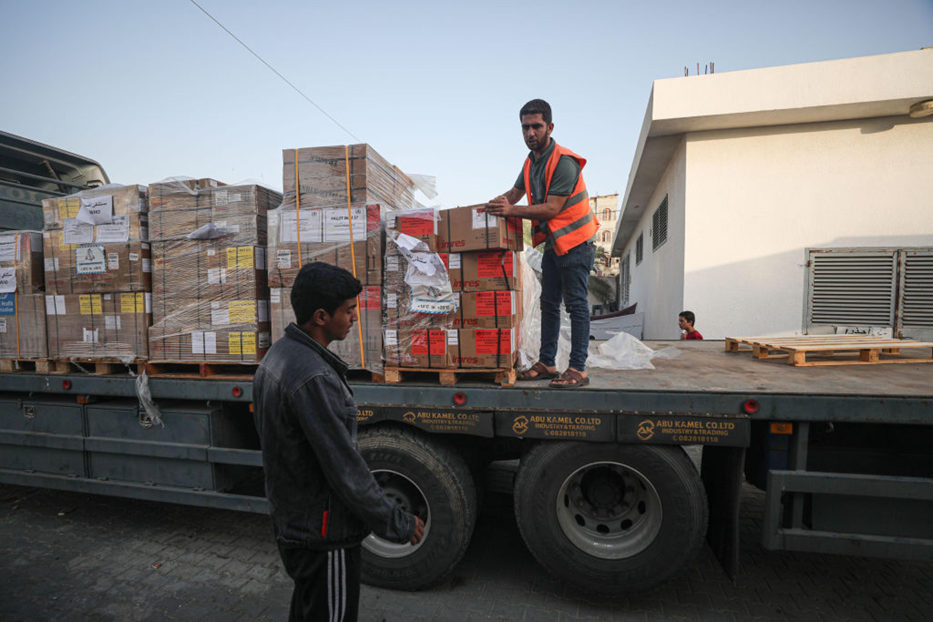 Aid convoys continue to enter Gaza through Rafah Border