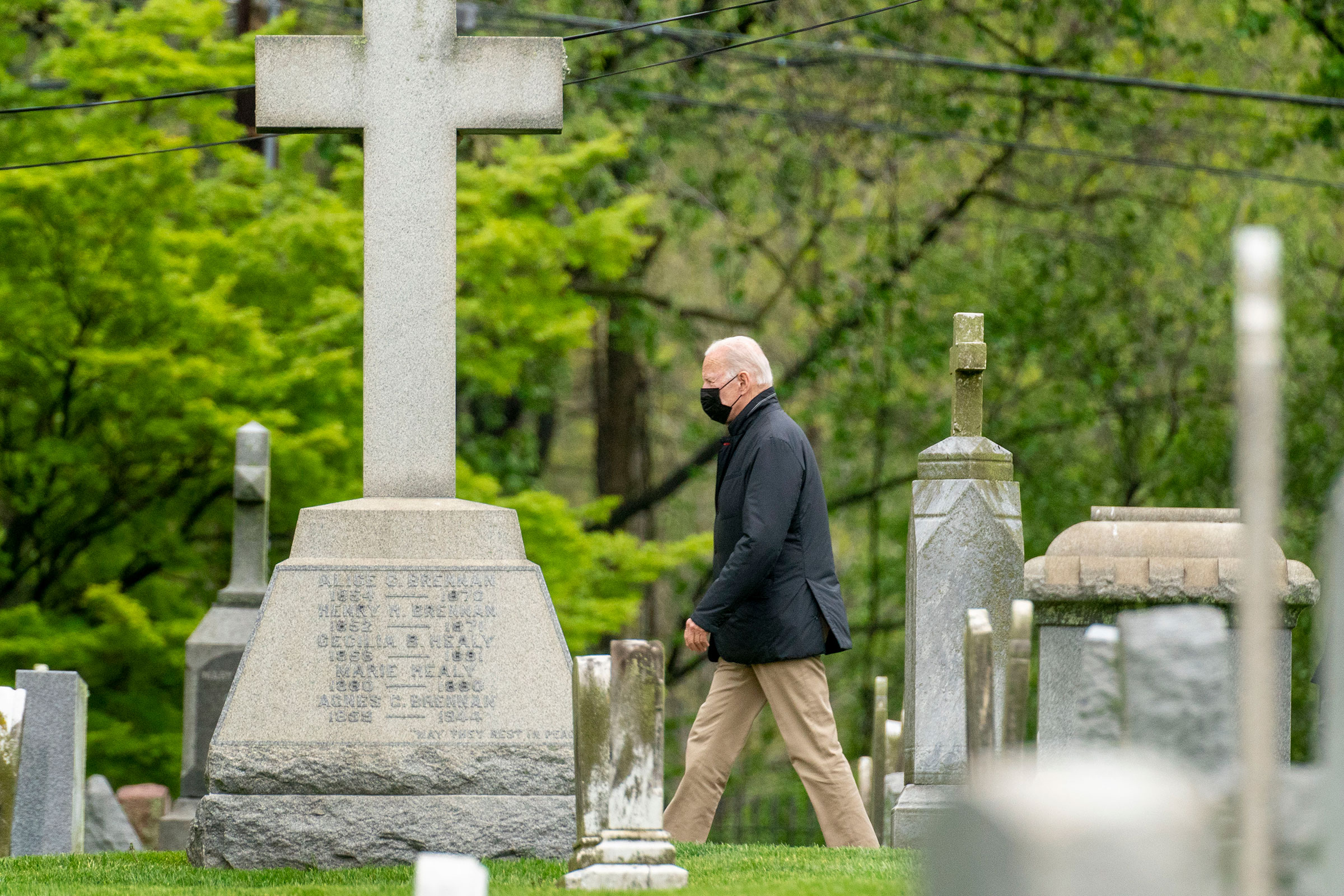 President Joe Biden arrives for Mass at St. Joseph on the Brandywine Catholic Church in Wilmington, Del., Saturday, May 7, 2022. 