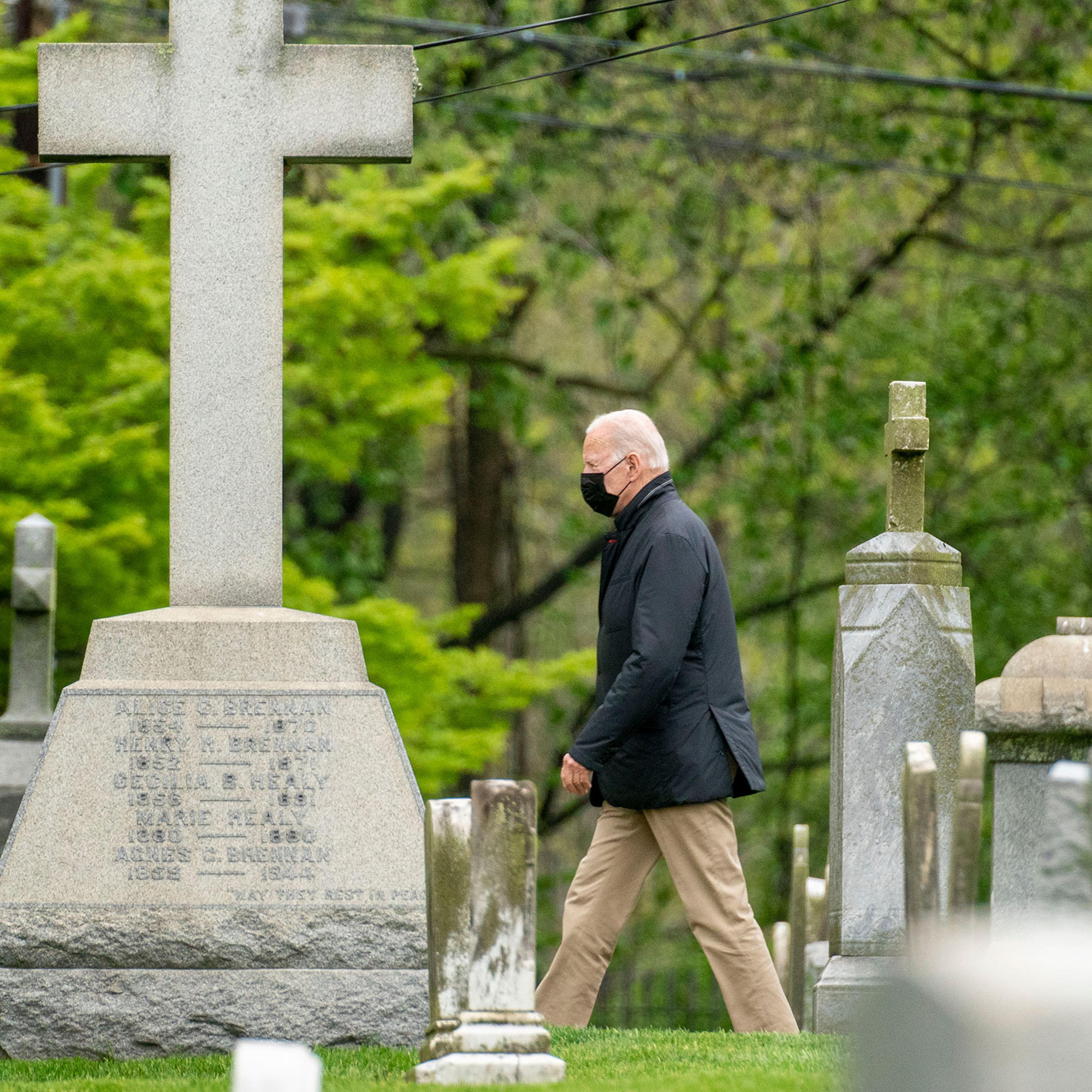 President Joe Biden arrives for Mass at St. Joseph on the Brandywine Catholic Church in Wilmington, Del., Saturday, May 7, 2022.