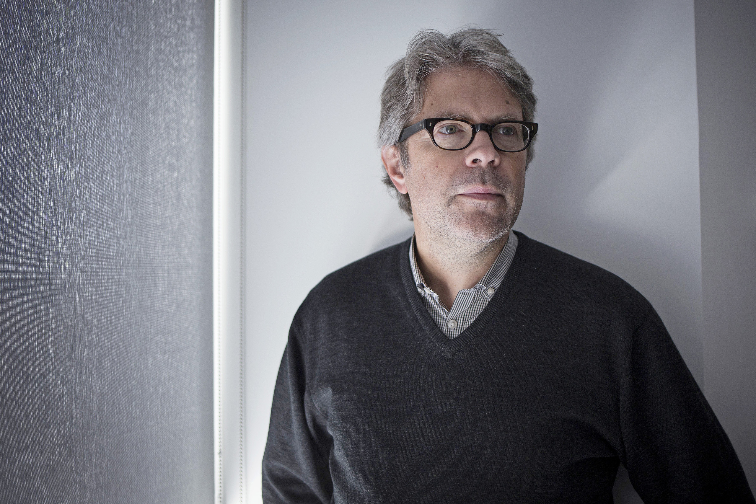 American novelist, Jonathan Franzen, discusses his latest book, Purity in Toronto on Oct. 11, 2015.