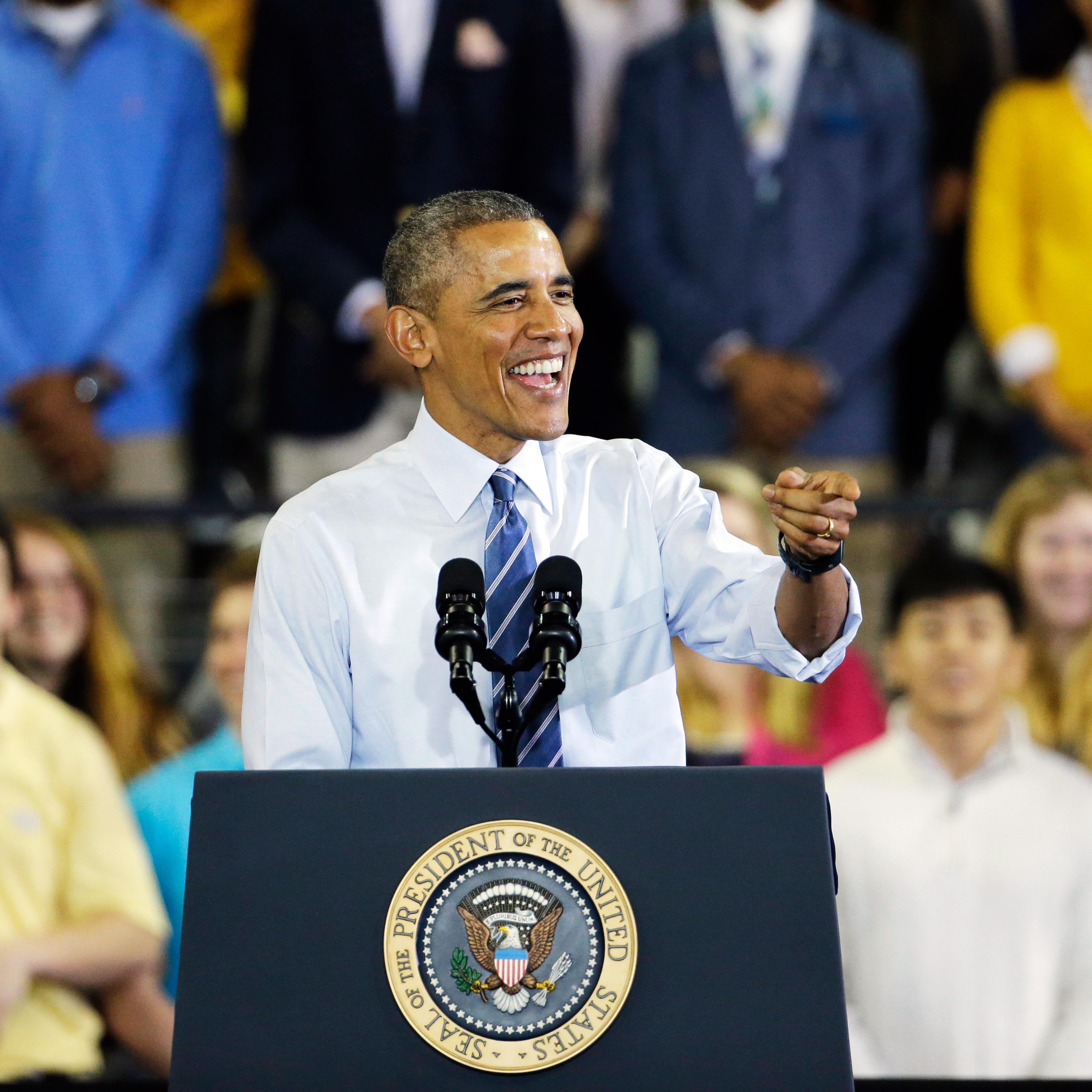 President Barack Obama speaks at Georgia Tech