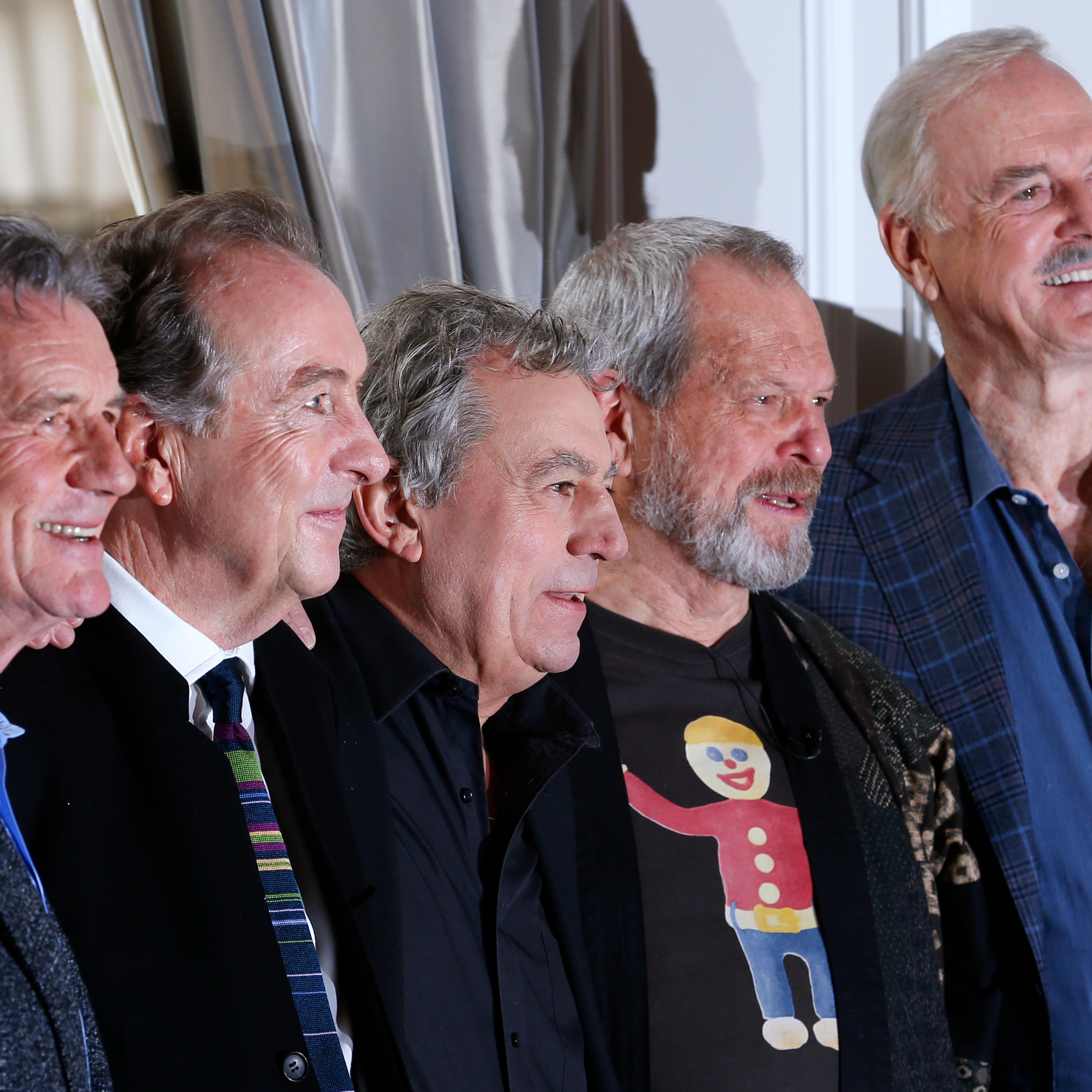 From left: Michael Palin, Eric Idle, Terry Jones, Terry Gilliam and John Cleese of Monty Python in London on Nov. 21, 2013.