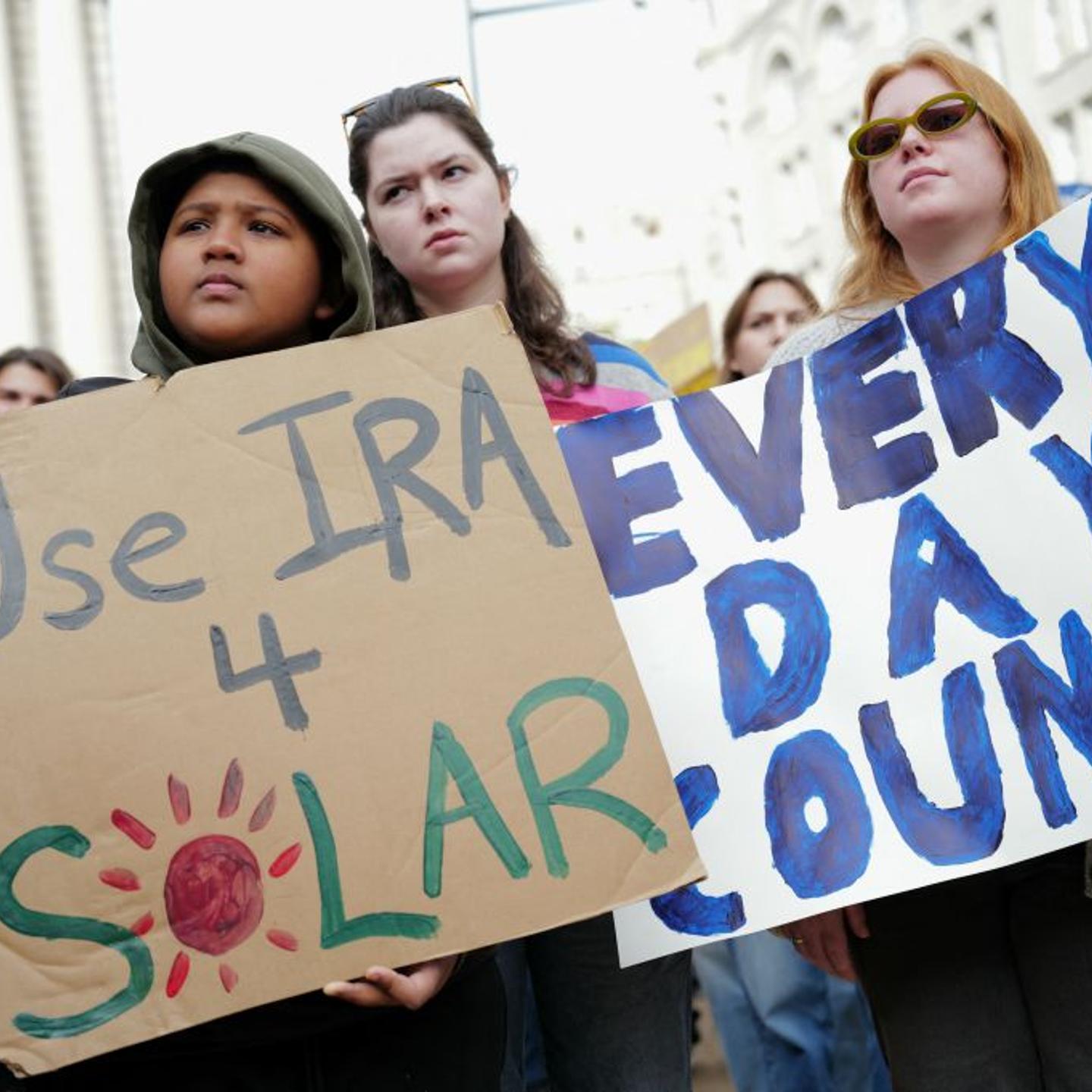 Environmental activists rally to demand climate action before U.S. President-elect Donald Trump takes office in Washington, D.C.