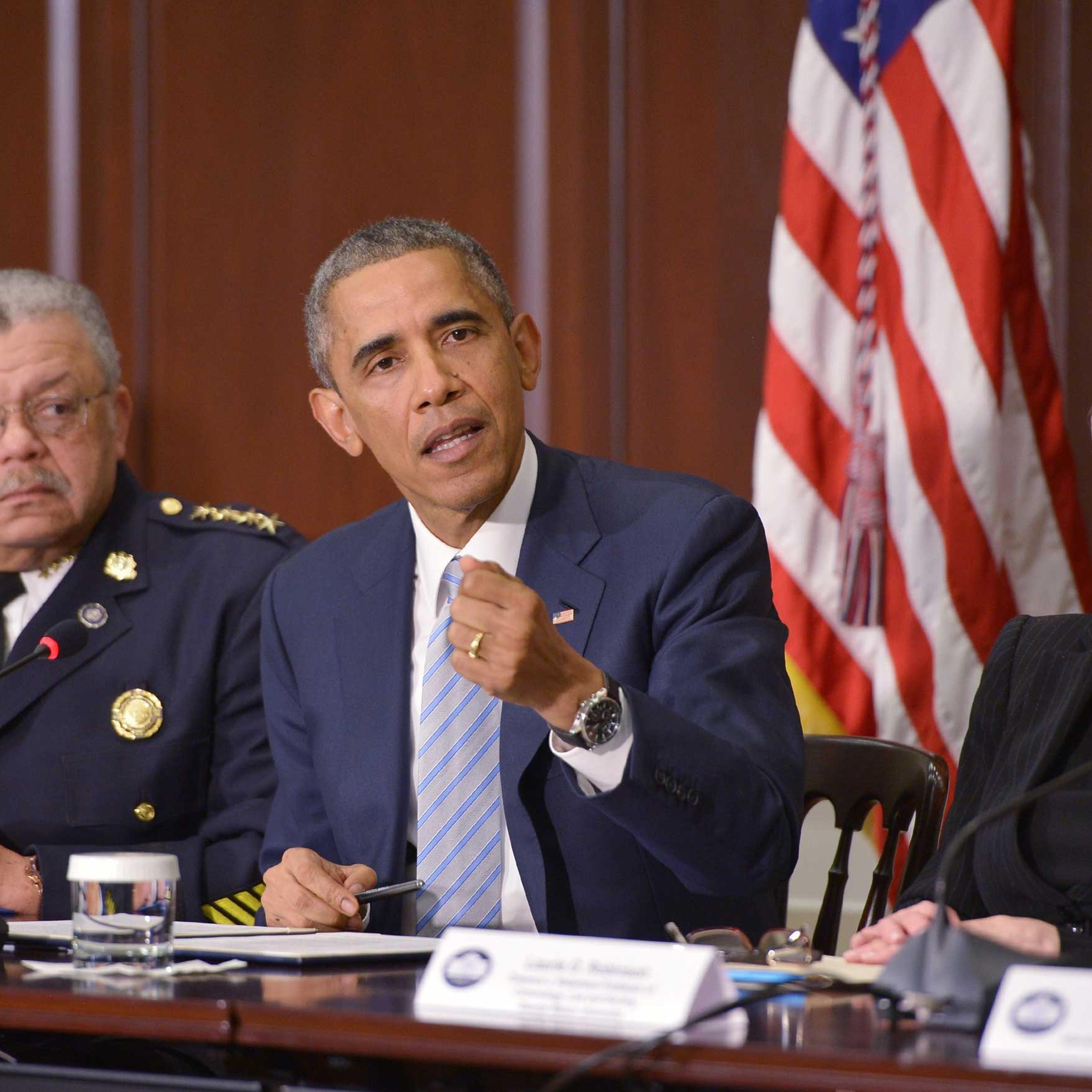 Barack Obama Policing Task Force Charles Ramsey Laurie Robinson