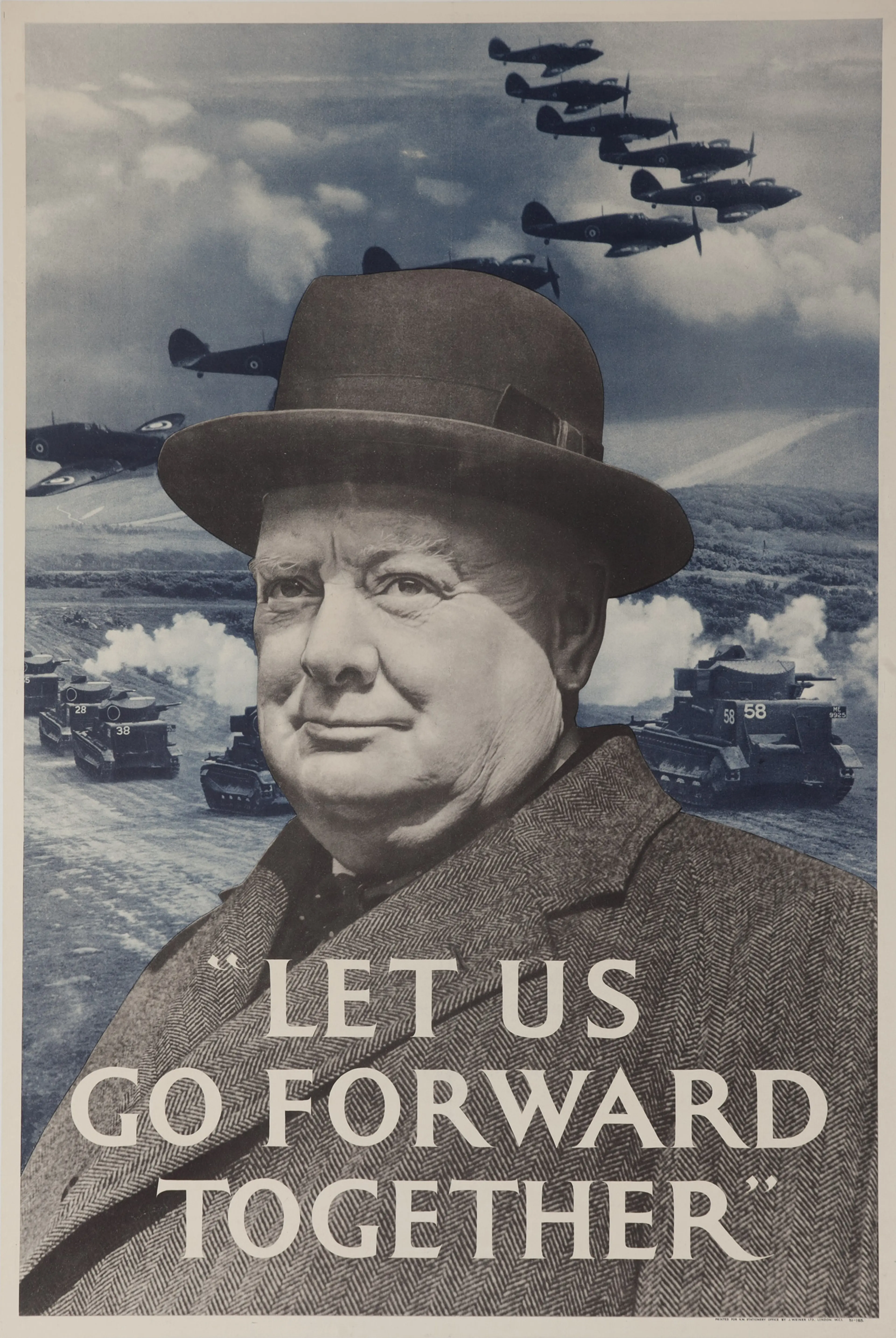 1940 WWII poster from 1940 featuring Winston Churchill.