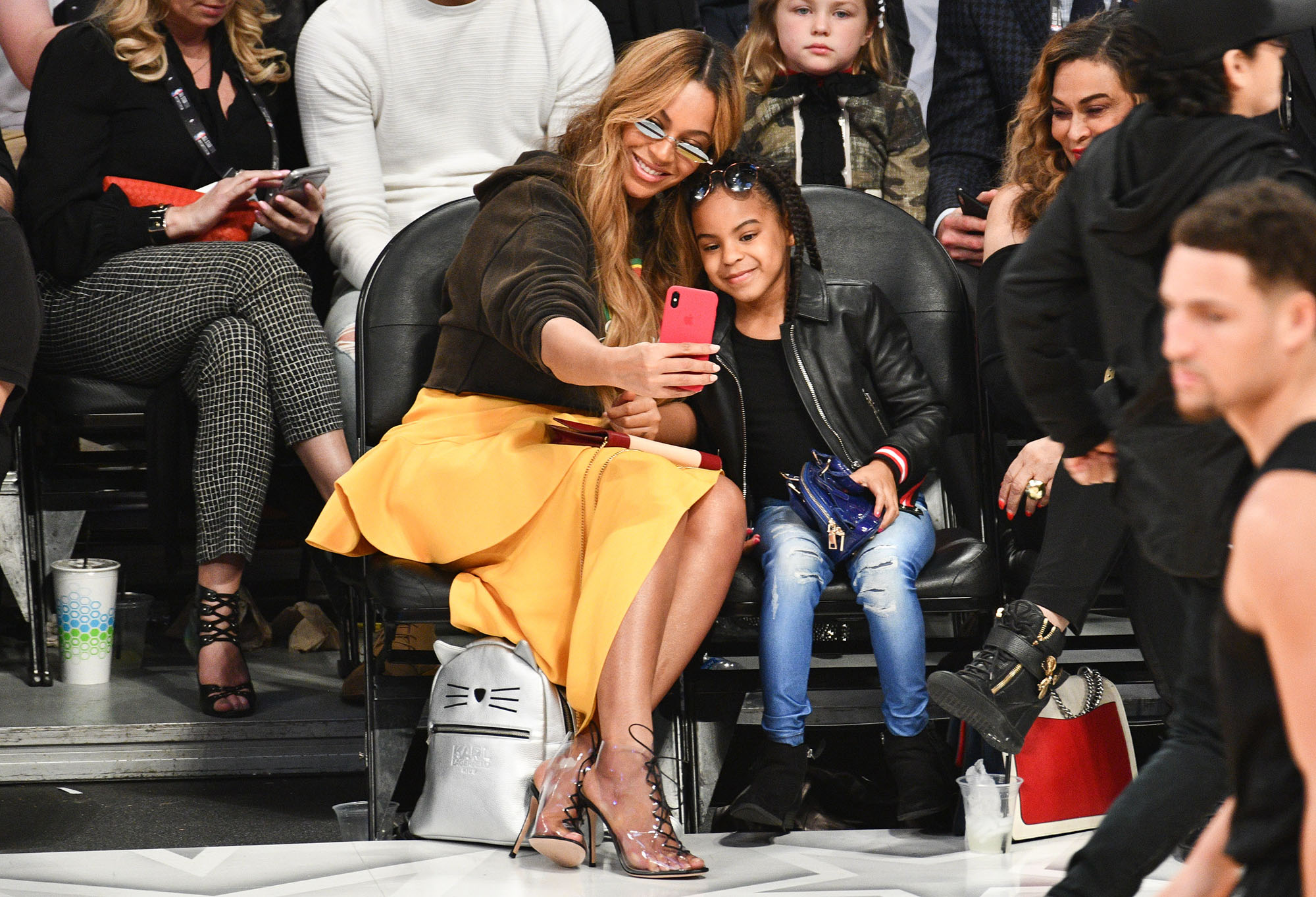 Celebrities At The 67th NBA All-Star Game: Team LeBron Vs. Team Stephen