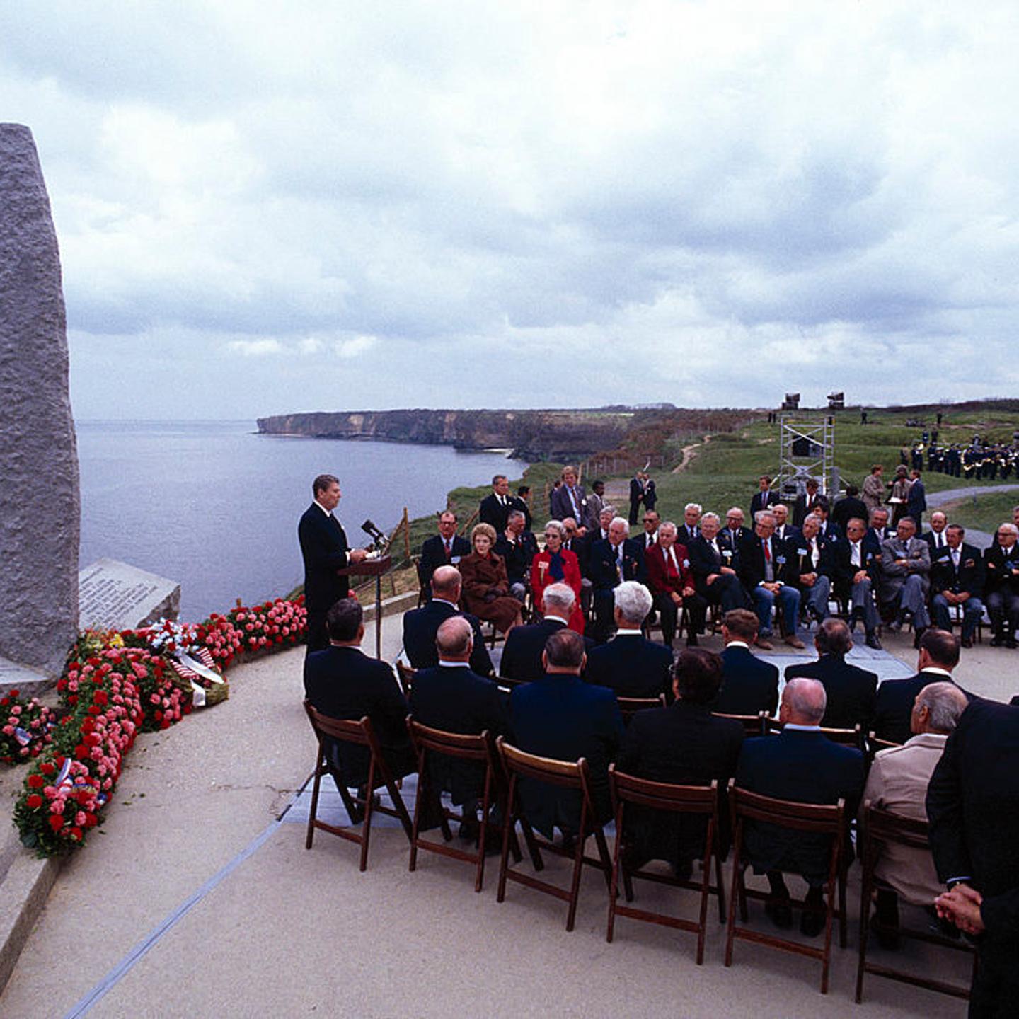 Reagan Memorializes D-Day In France