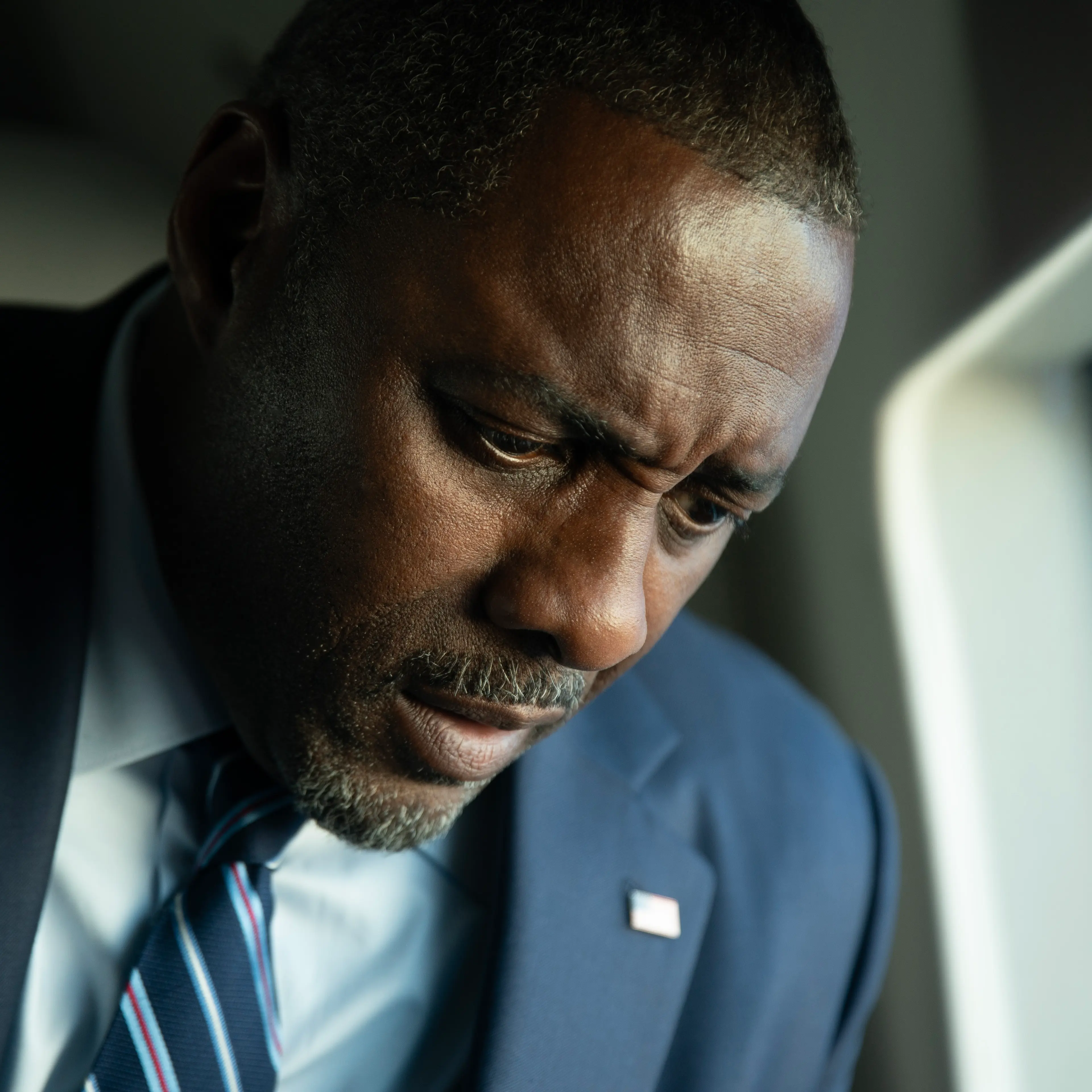 Idris Elba as POTUS in 'A House of Dynamite.'