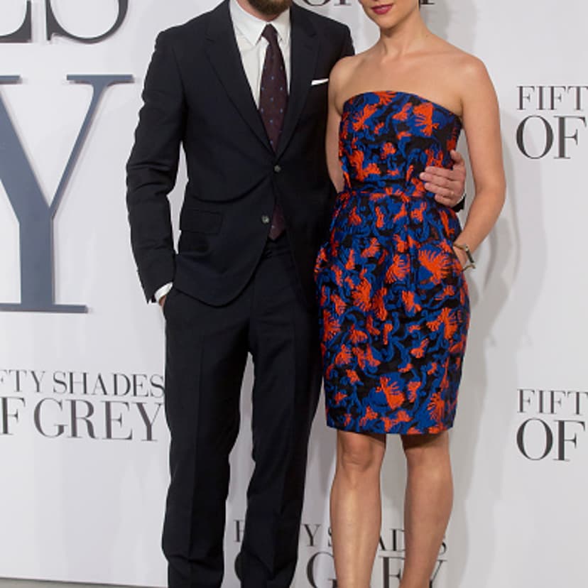 Jamie Dornan and wife Amelia Warner attends the UK Premiere of "Fifty Shades Of Grey" in London, England on Feb. 12, 2015.