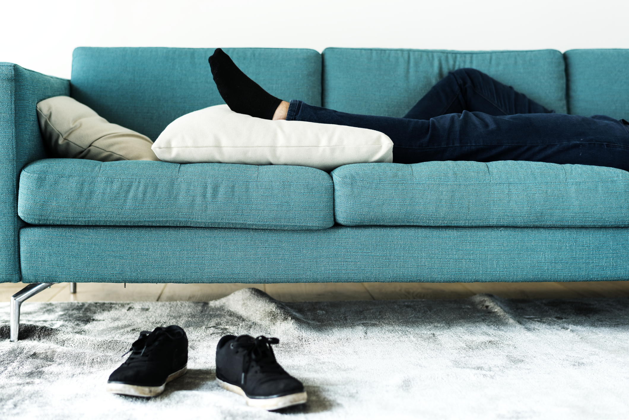 Man sleeping on the sofa
