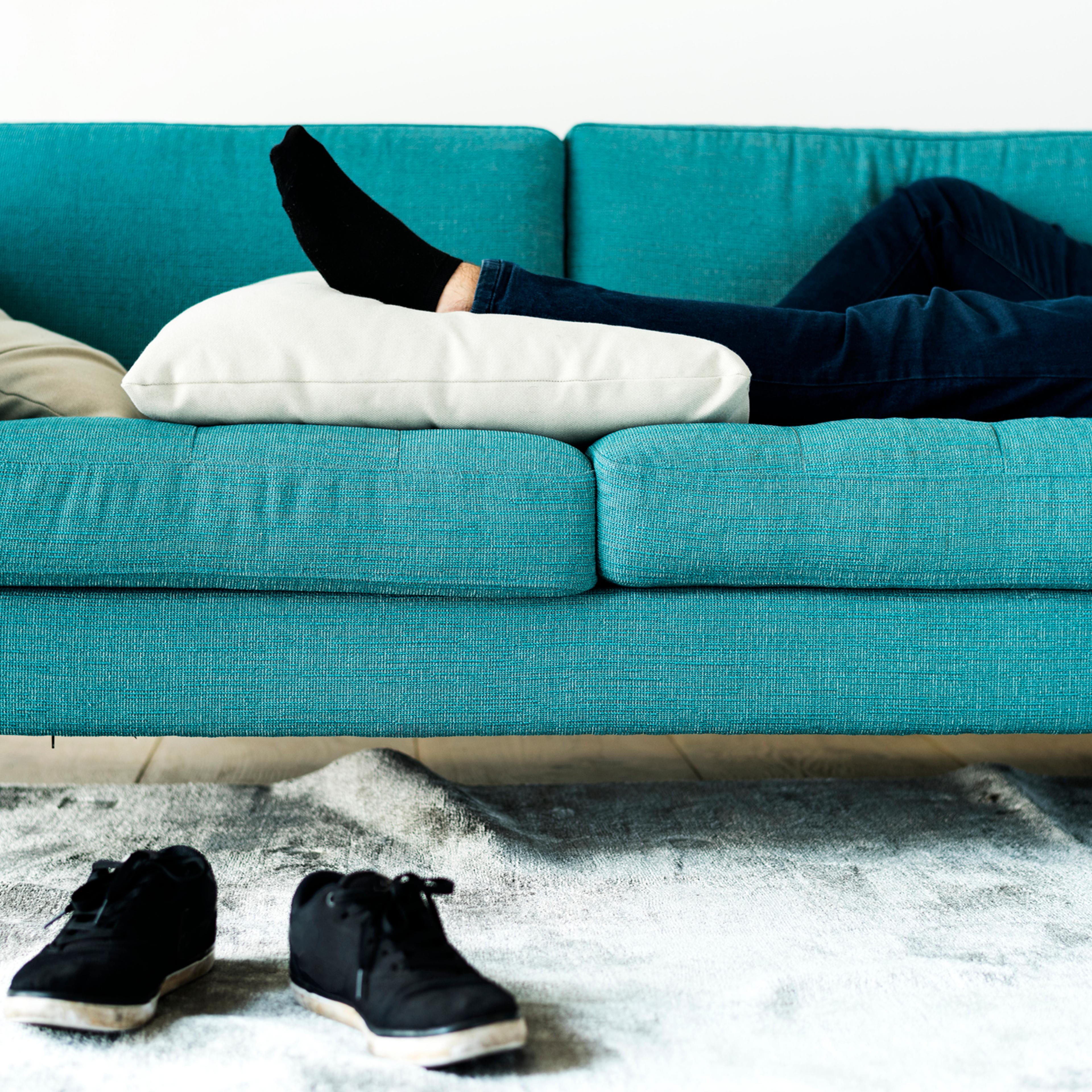 Man sleeping on the sofa