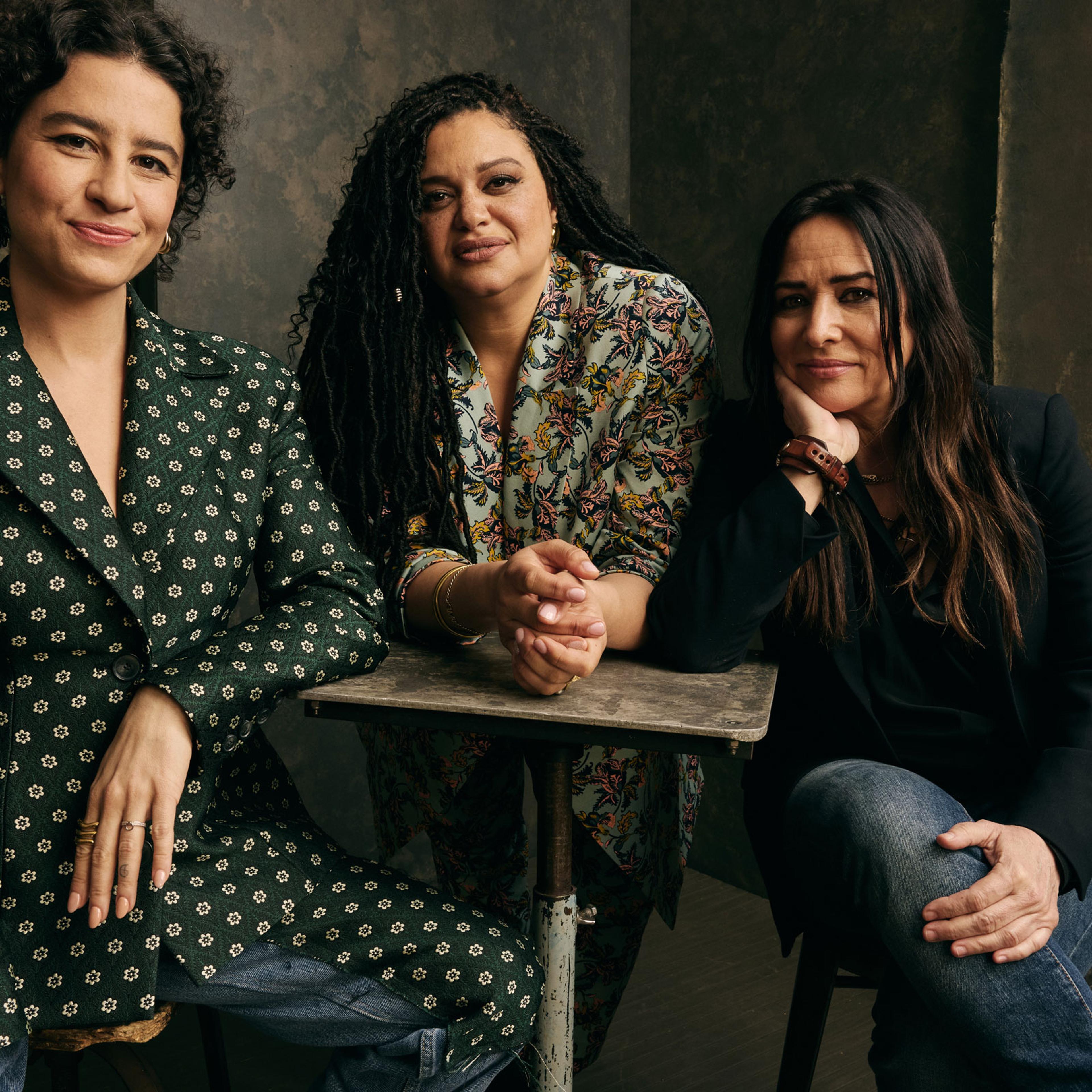 Ilana Glazer, Michelle Buteau, and Pamela Adlon from Babes pose for a portrait at SXSW in Austin, Texas, on March 9, 2024.
