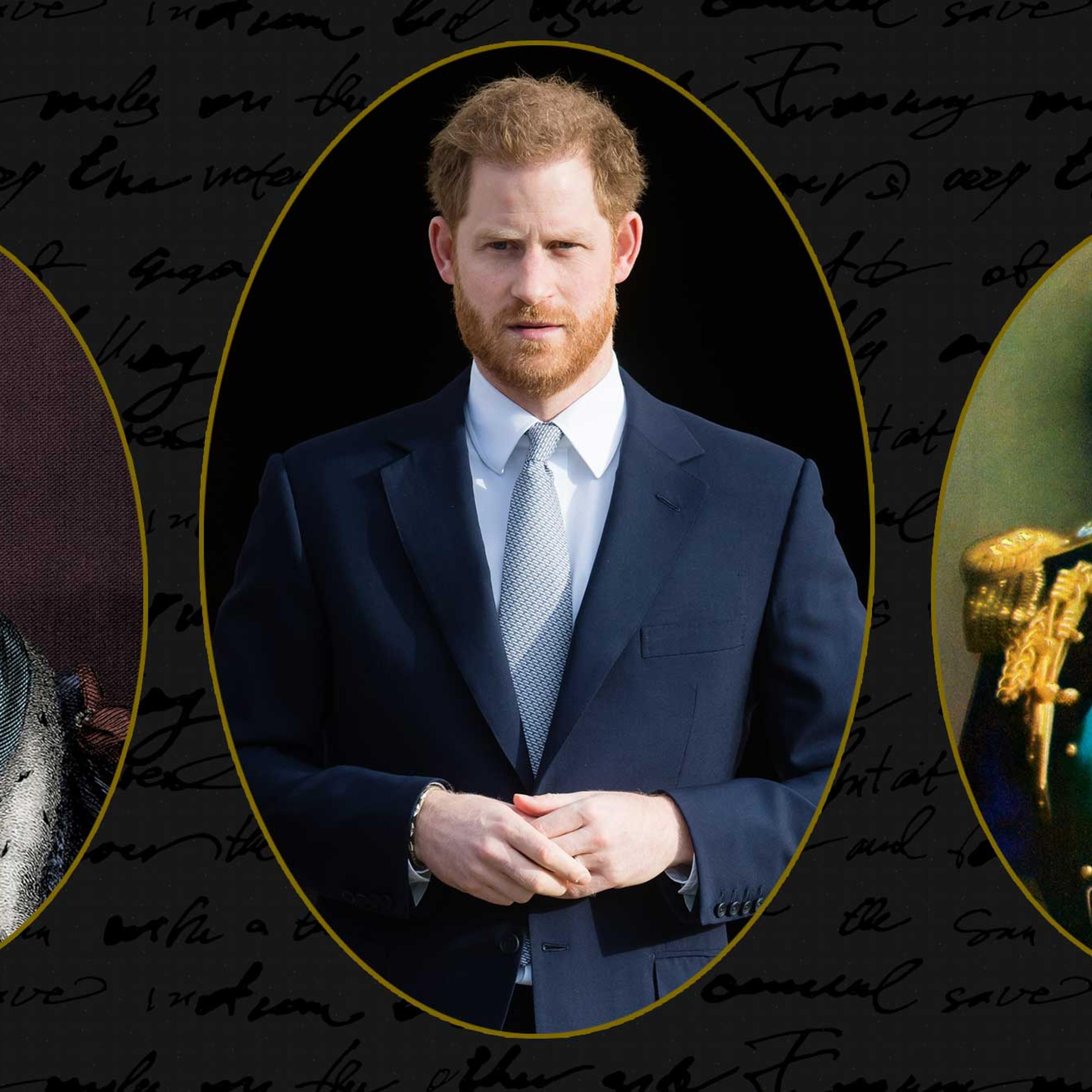 From L-R, Queen Victoria, Prince Harry, Edward VIII