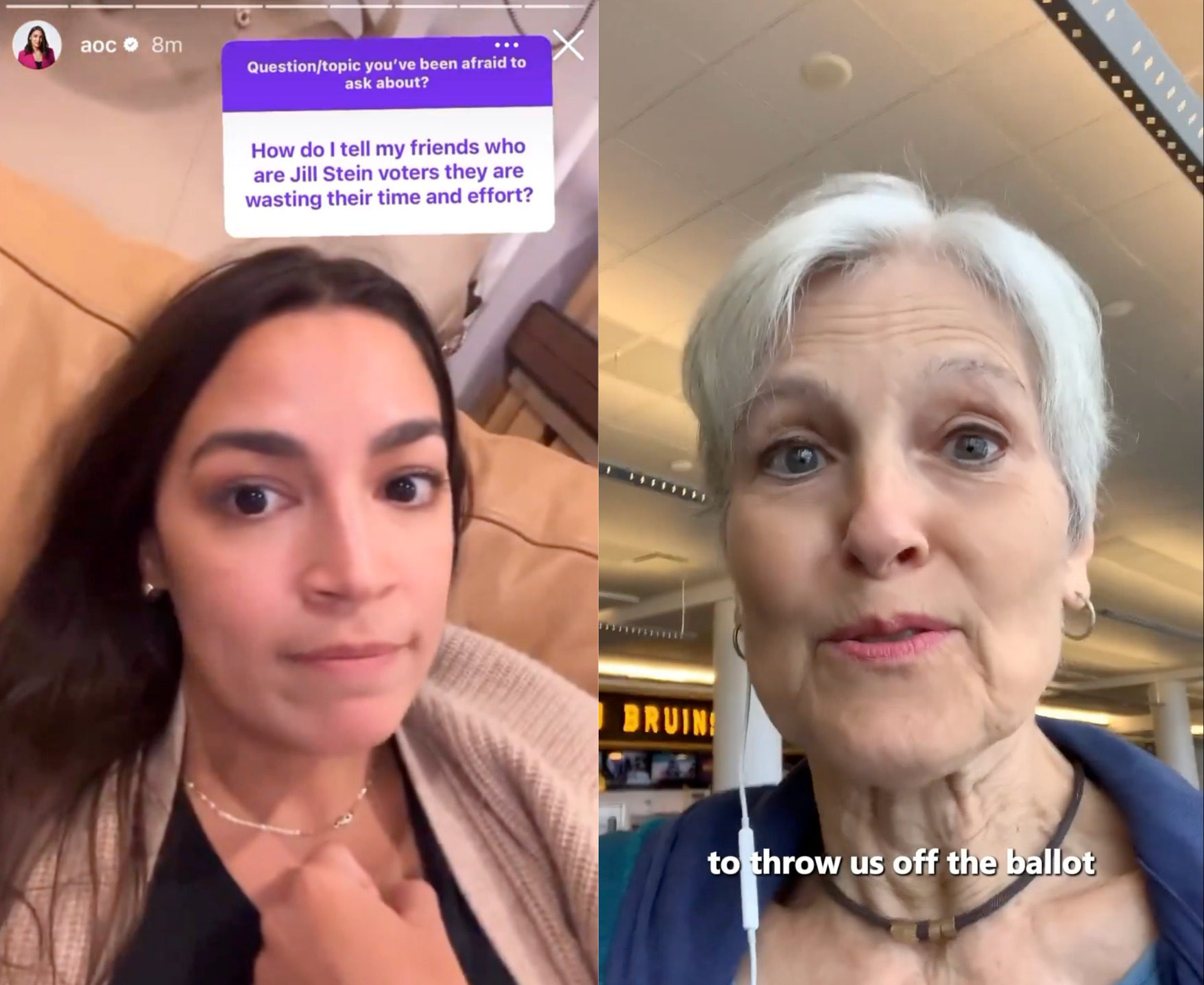 Rep. Alexandria Ocasio-Cortez (D- N.Y.) and Green Party presidential nominee Dr. Jill Stein