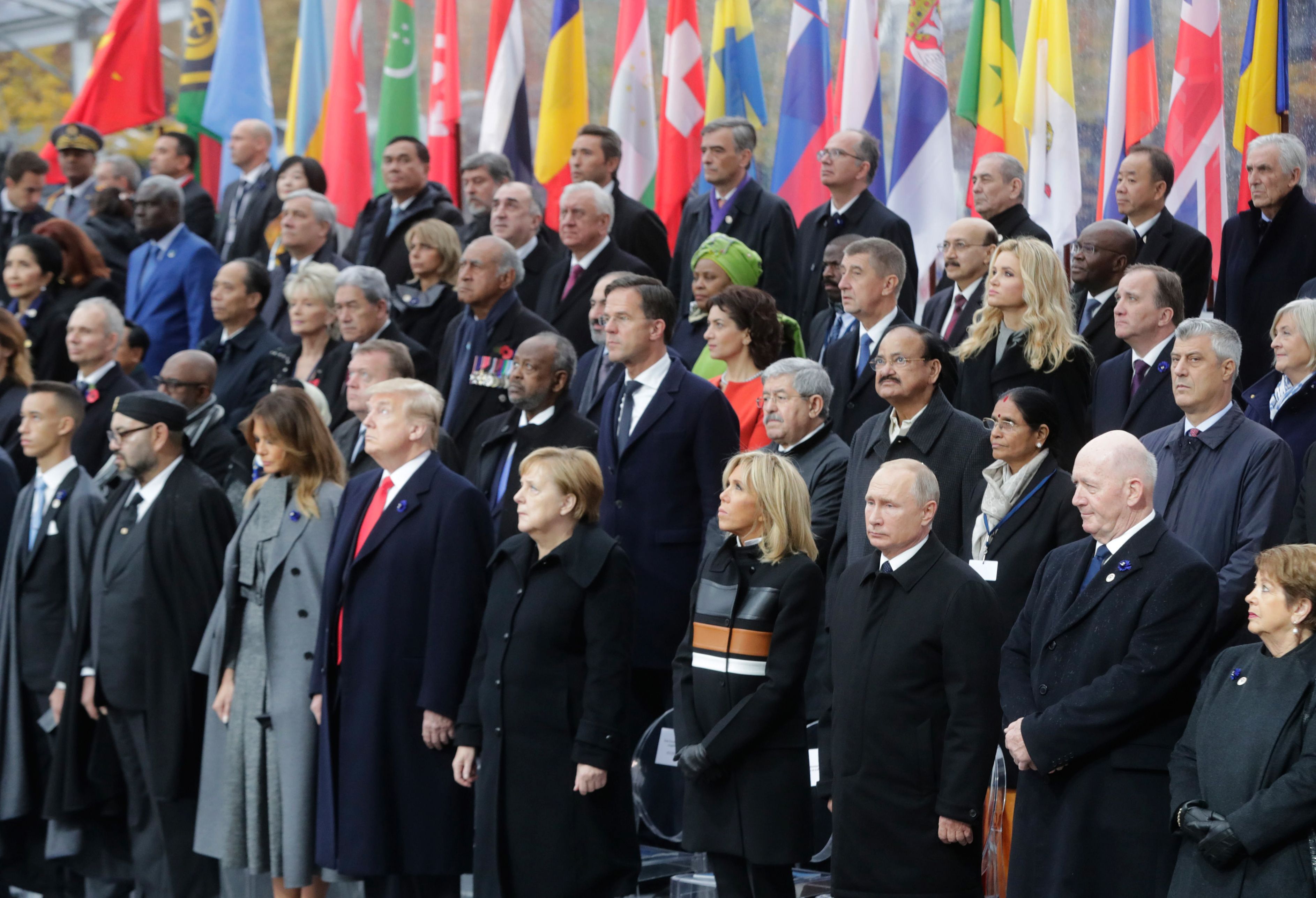 Commemoration of the Centenary of the end of the First World War, Paris, France - 11 Nov 2018