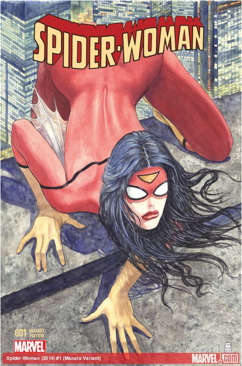 Spider-Woman #1 Variant Cover by Milo Manara
