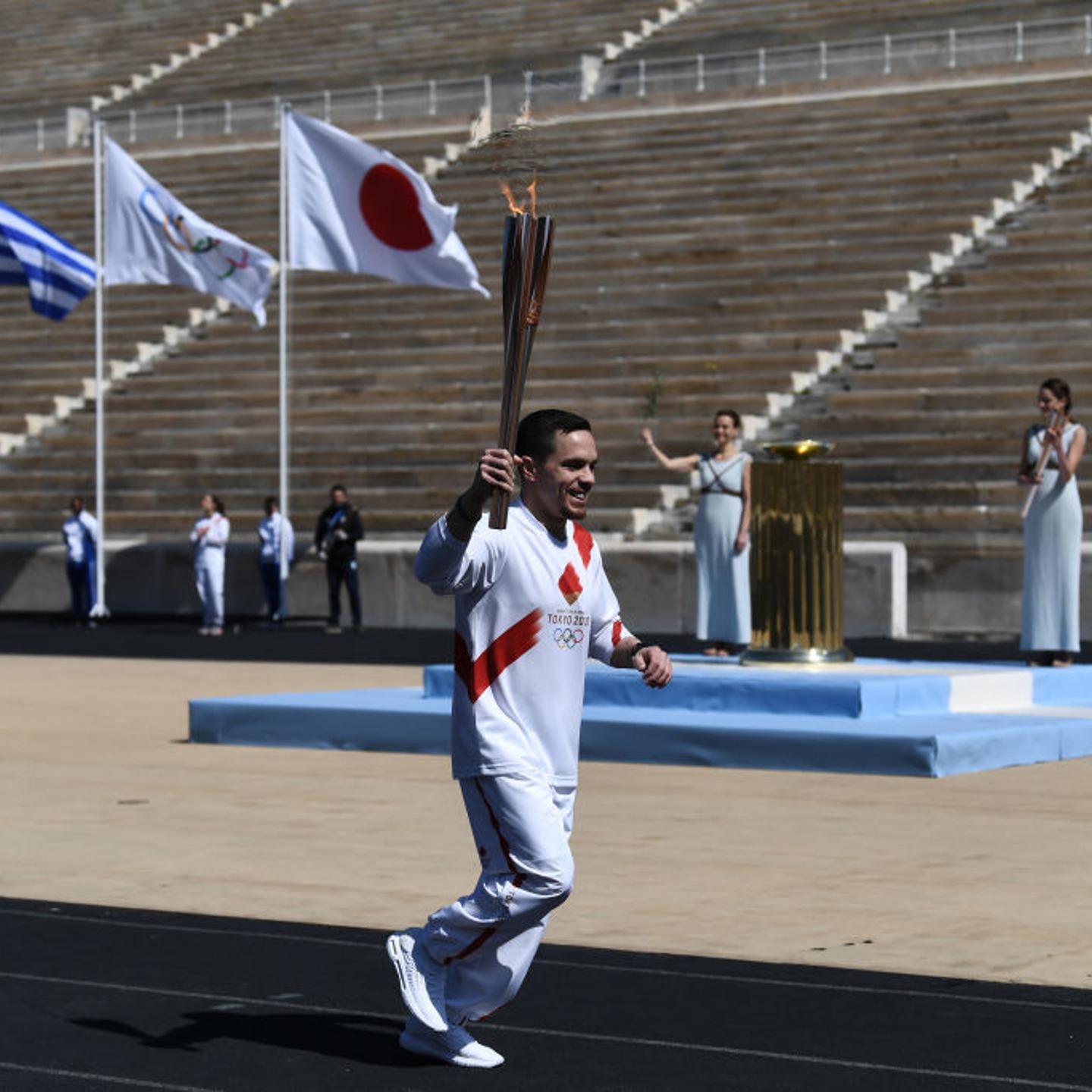 Olympic flame handover ceremony in Athens