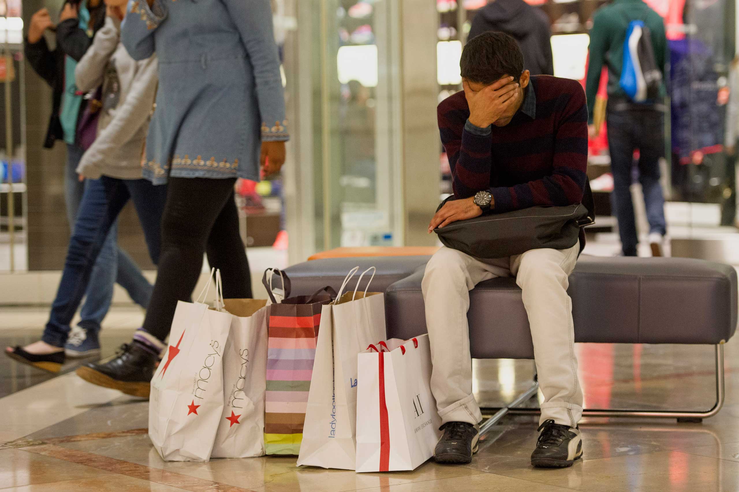 Shoppers Inside The Westfield San Francisco Centre On Black Friday