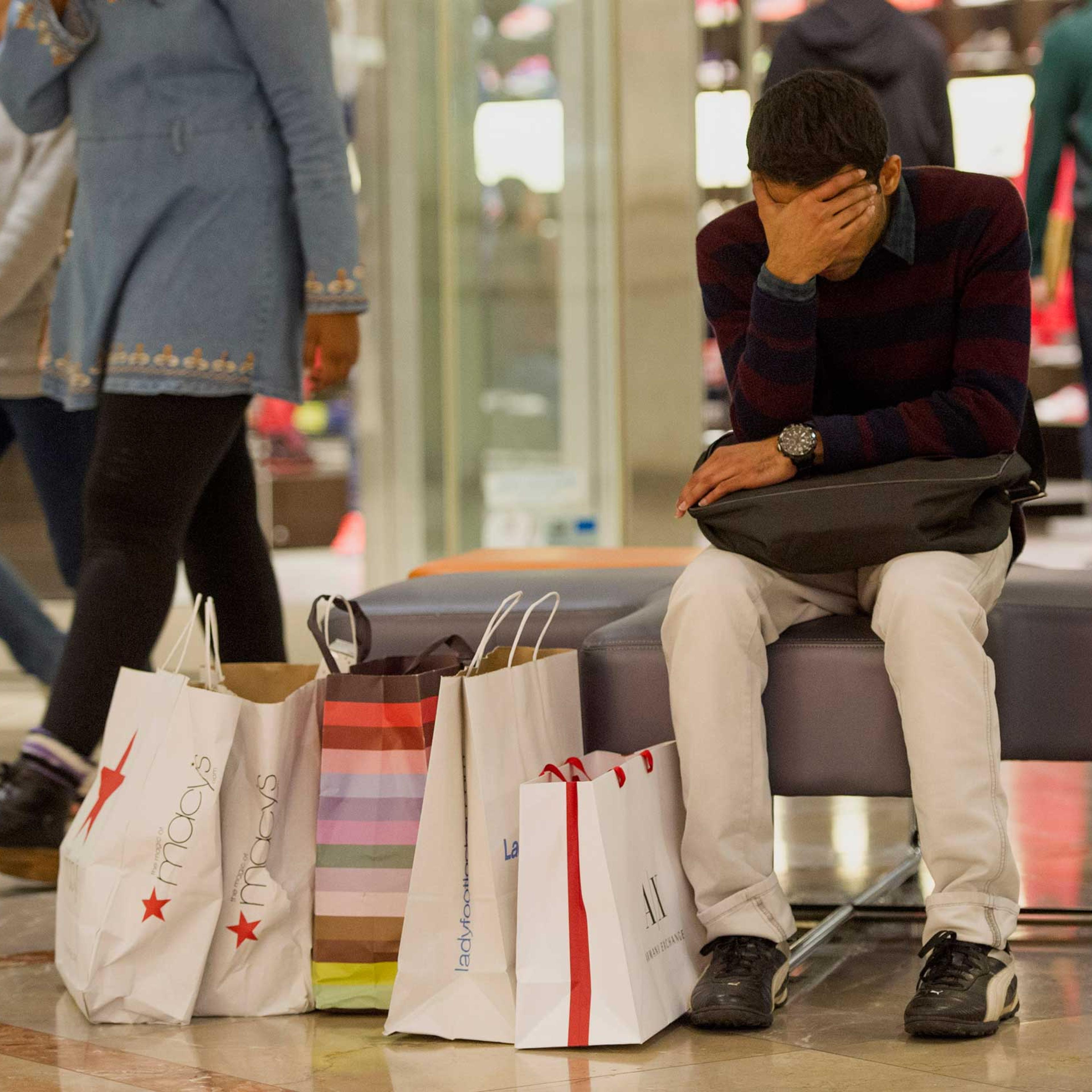 Shoppers Inside The Westfield San Francisco Centre On Black Friday