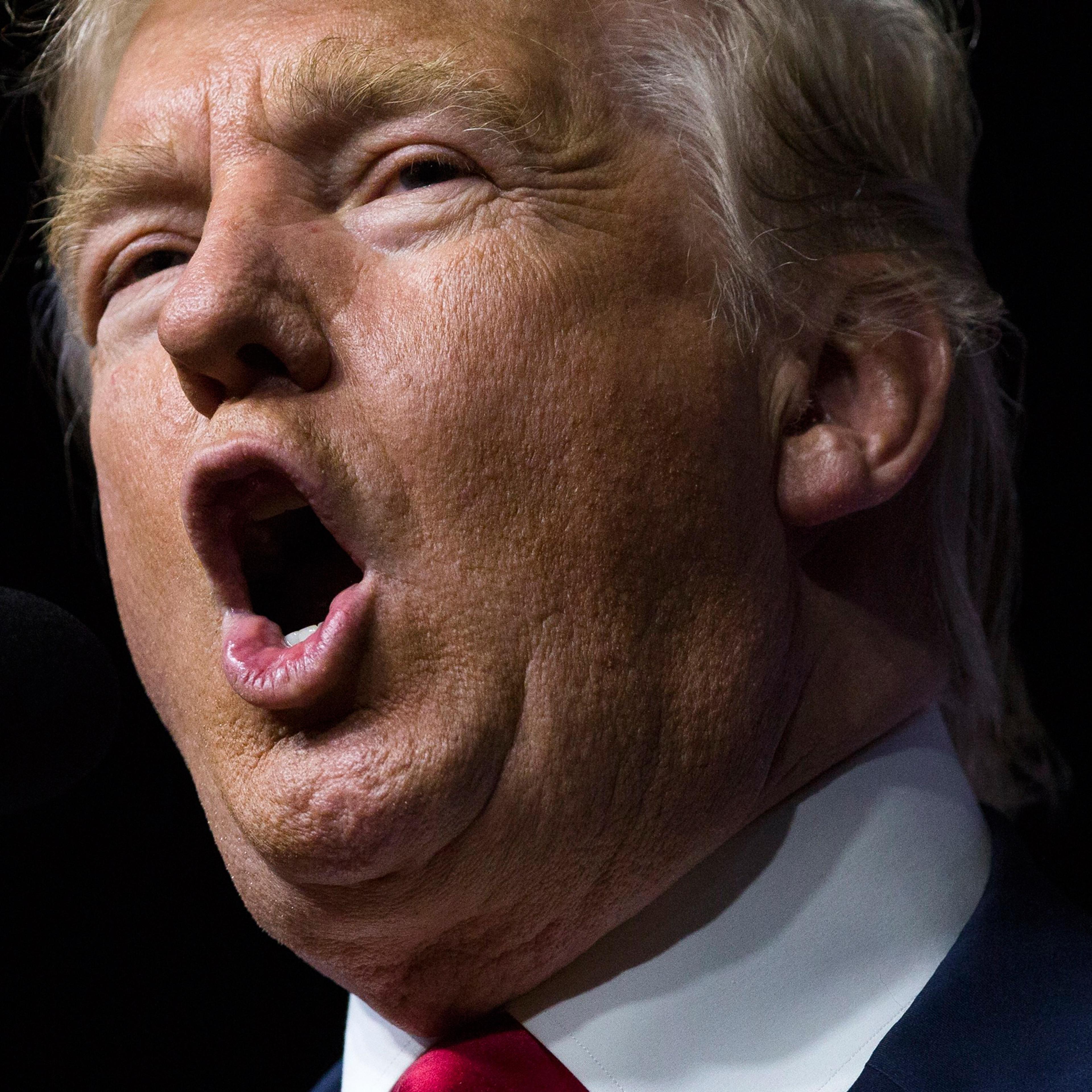 Republican presidential candidate Donald Trump speaks during a campaign rally, Monday, Oct. 3, 2016, in Pueblo, Colo. (AP Photo/ Evan Vucci)
